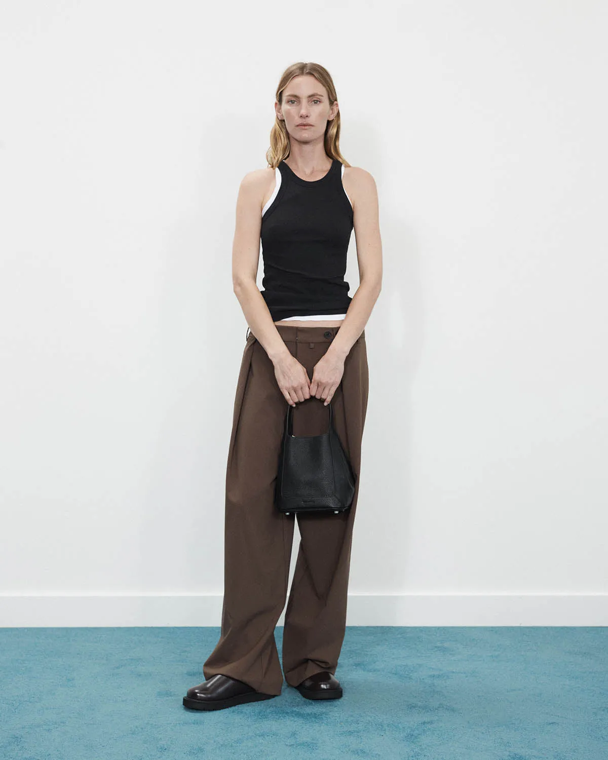 Alexie Tote: Black Pebbled Leather