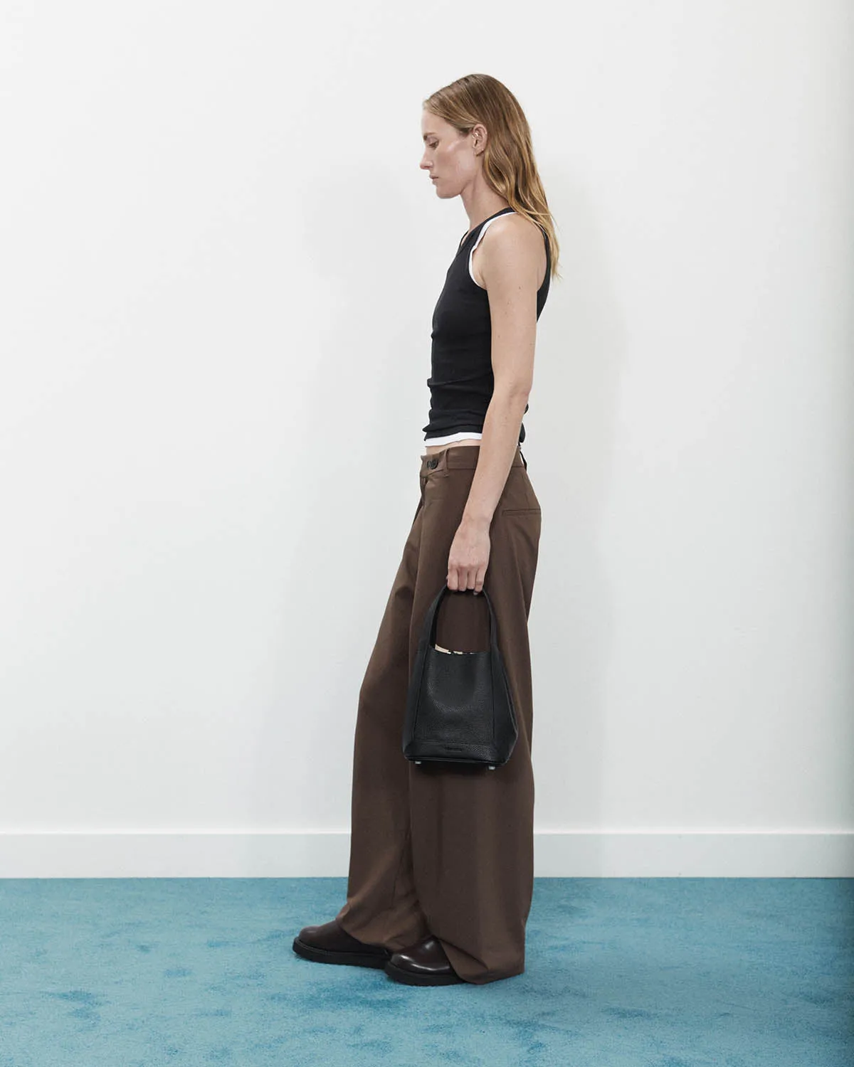 Alexie Tote: Black Pebbled Leather