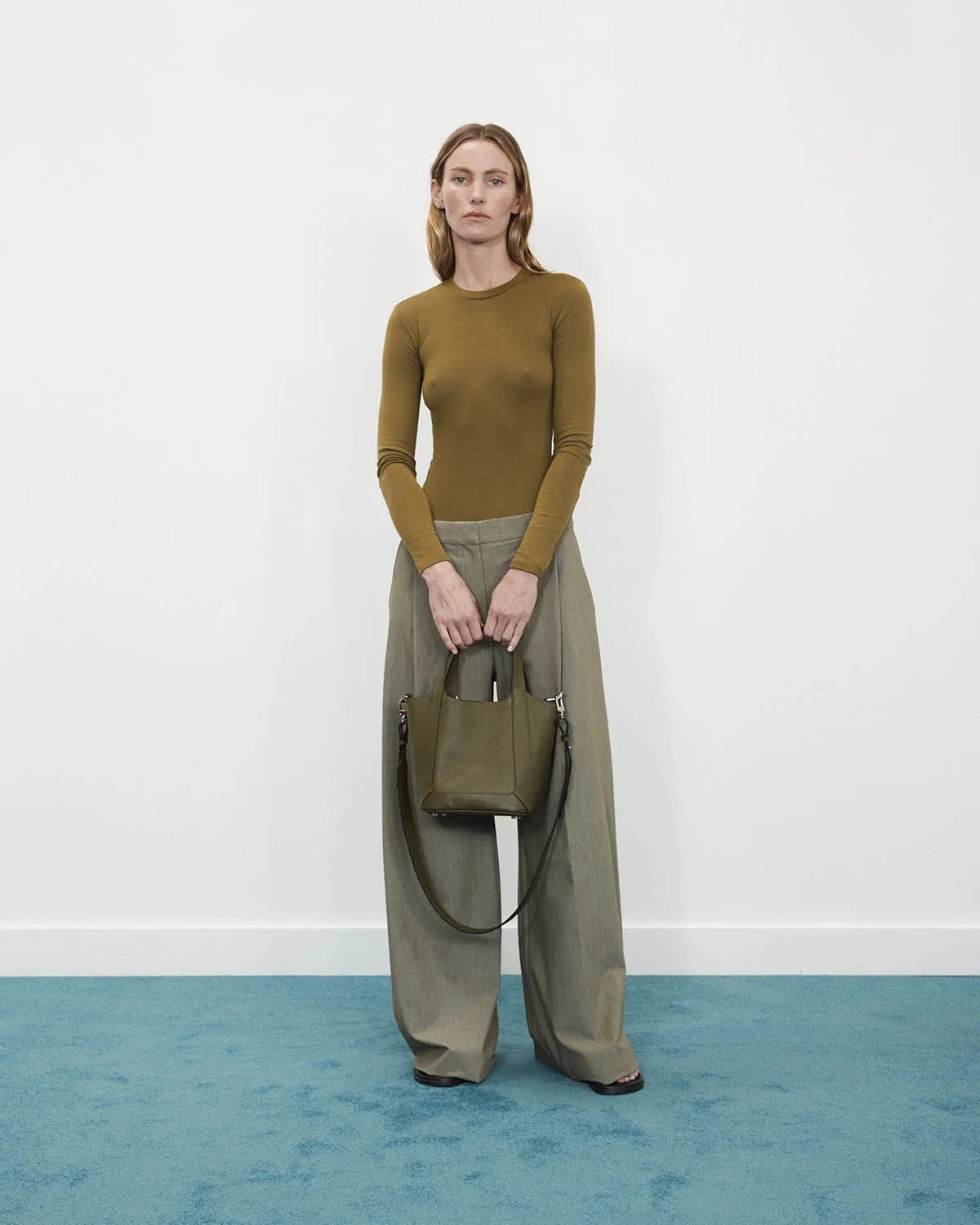 Alexie Tote: Olive Pebbled Leather