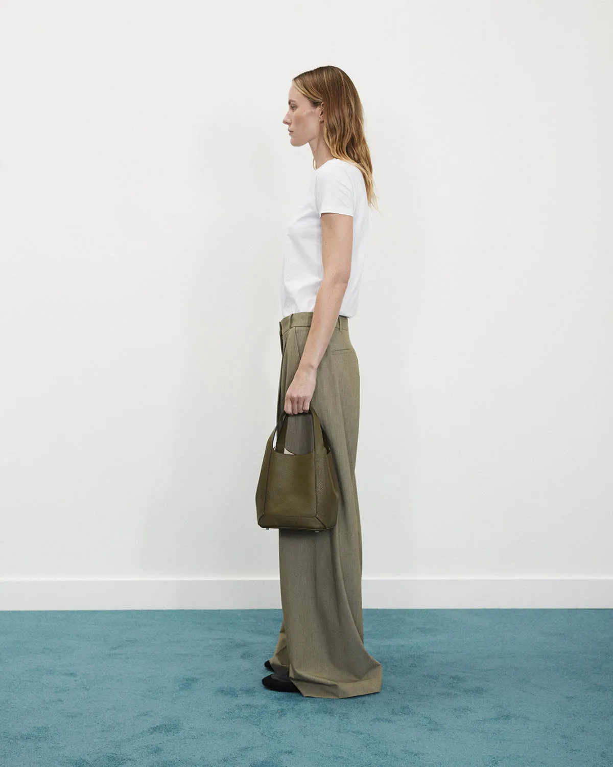 Alexie Tote: Olive Pebbled Leather
