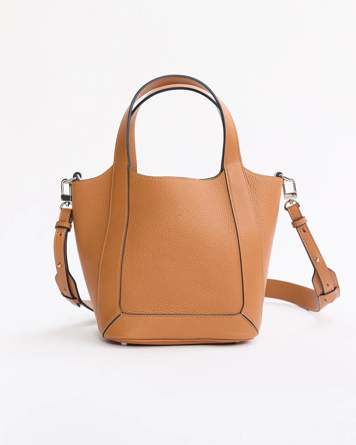 Alexie Tote: Tan Pebbled Leather