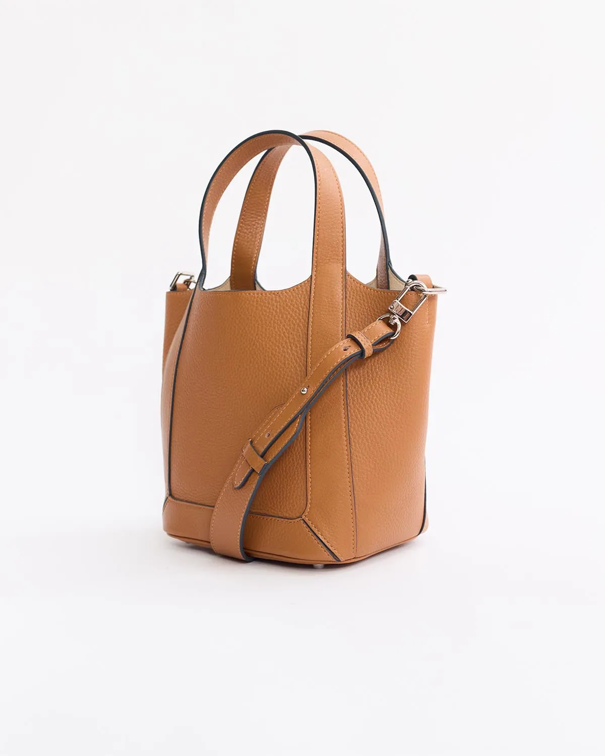 Alexie Tote: Tan Pebbled Leather