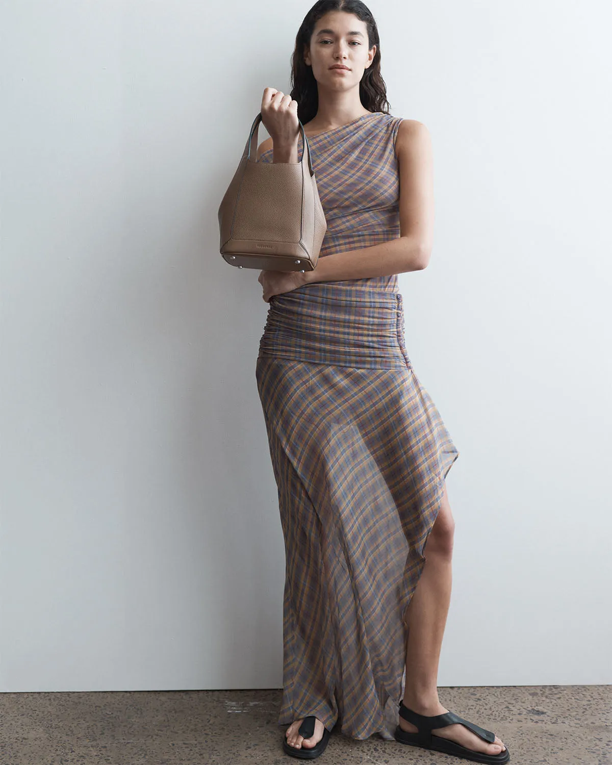 Alexie Tote: Taupe Pebbled Leather