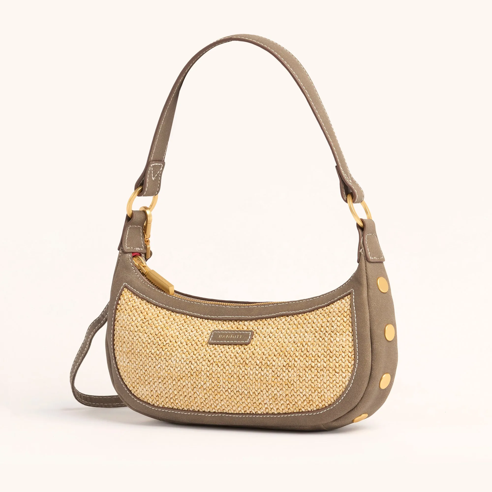 Becker | Pewter Raffia/Brushed Gold | Sml