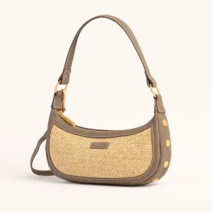 Becker | Pewter Raffia/Brushed Gold | Sml