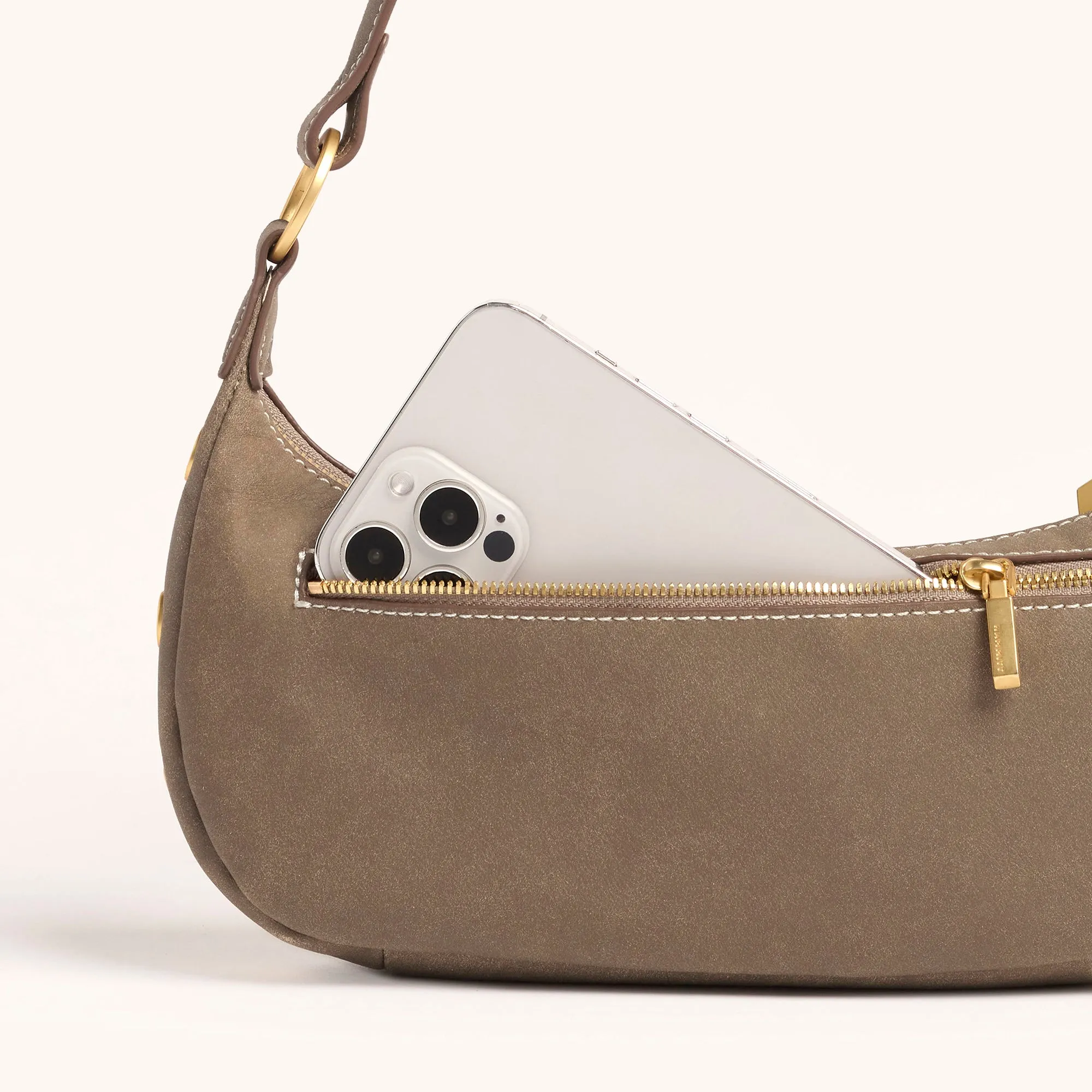 Becker | Pewter Raffia/Brushed Gold | Sml