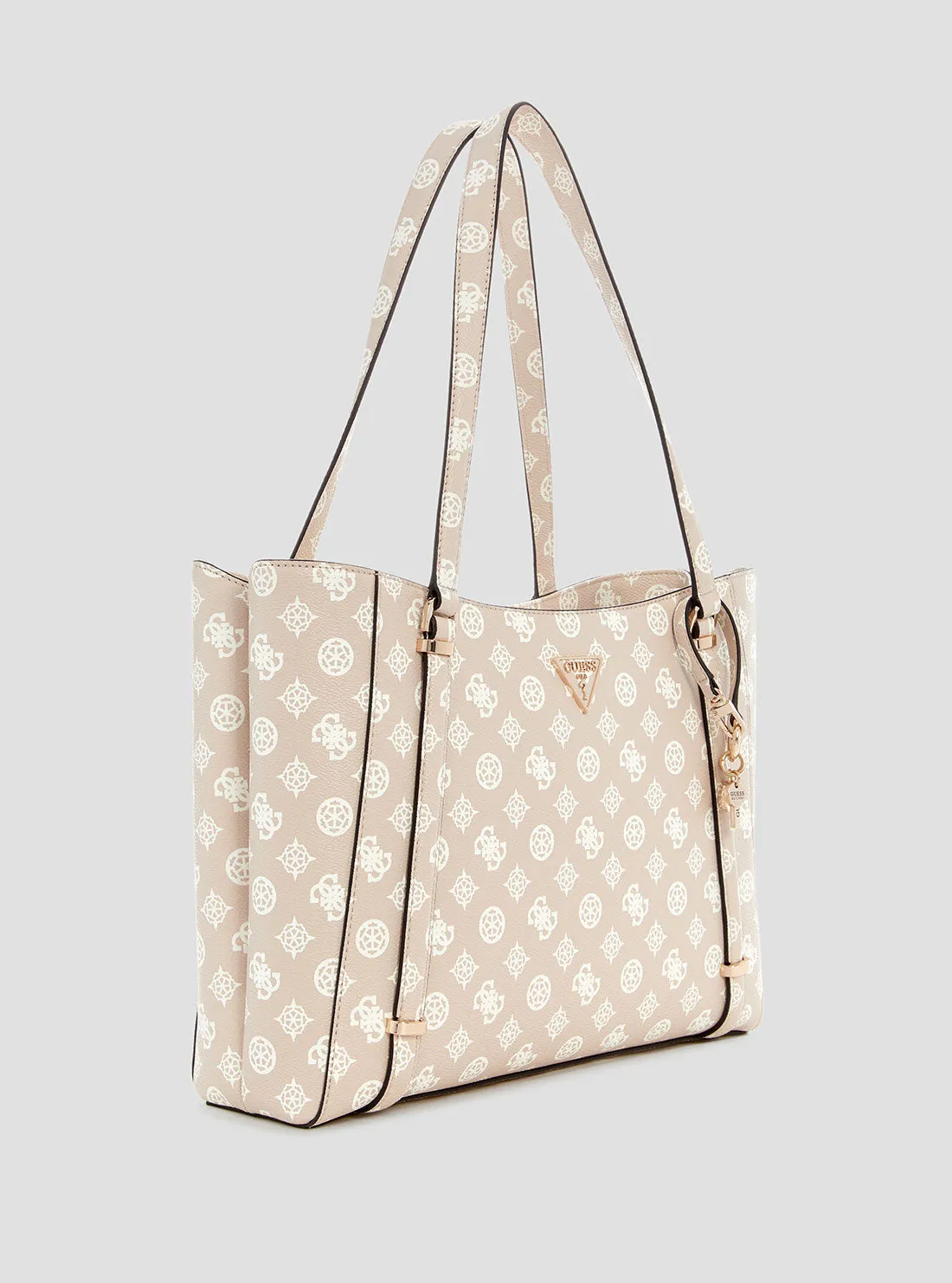 Beige Logo Elite Tote Bag