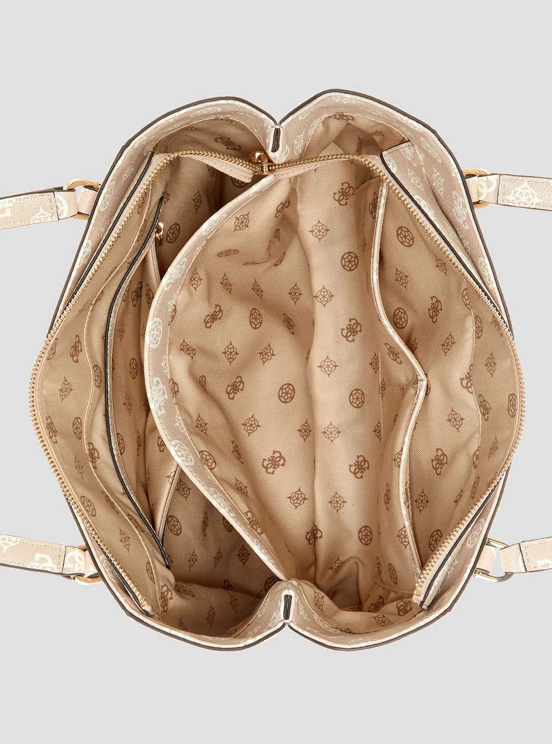 Beige Logo Elite Tote Bag