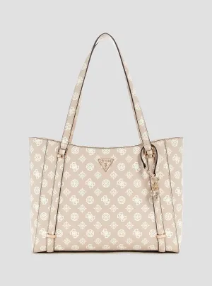 Beige Logo Elite Tote Bag