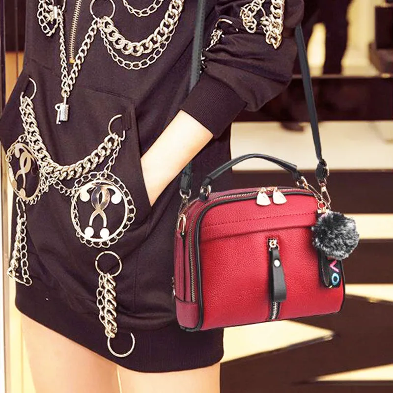 Belt Bag Women Red Shoulder Handbags Korean Style Shoulder Bag