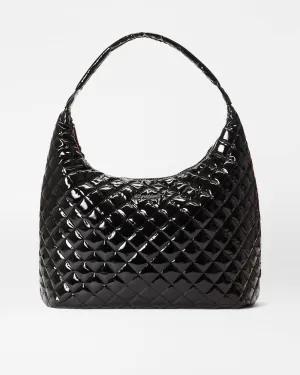 Black Lacquer Large Metro Shoulder Bag II