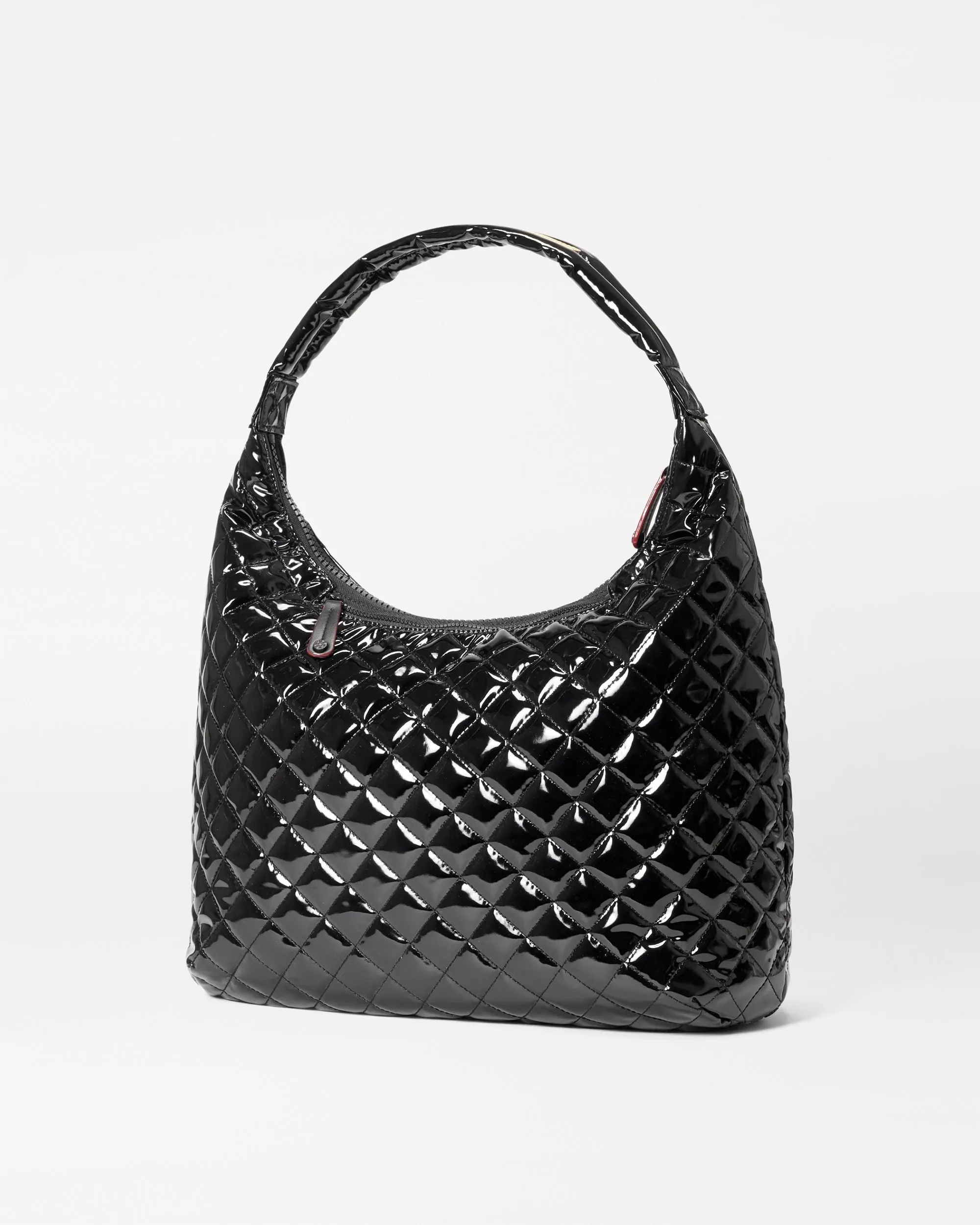 Black Lacquer Large Metro Shoulder Bag II