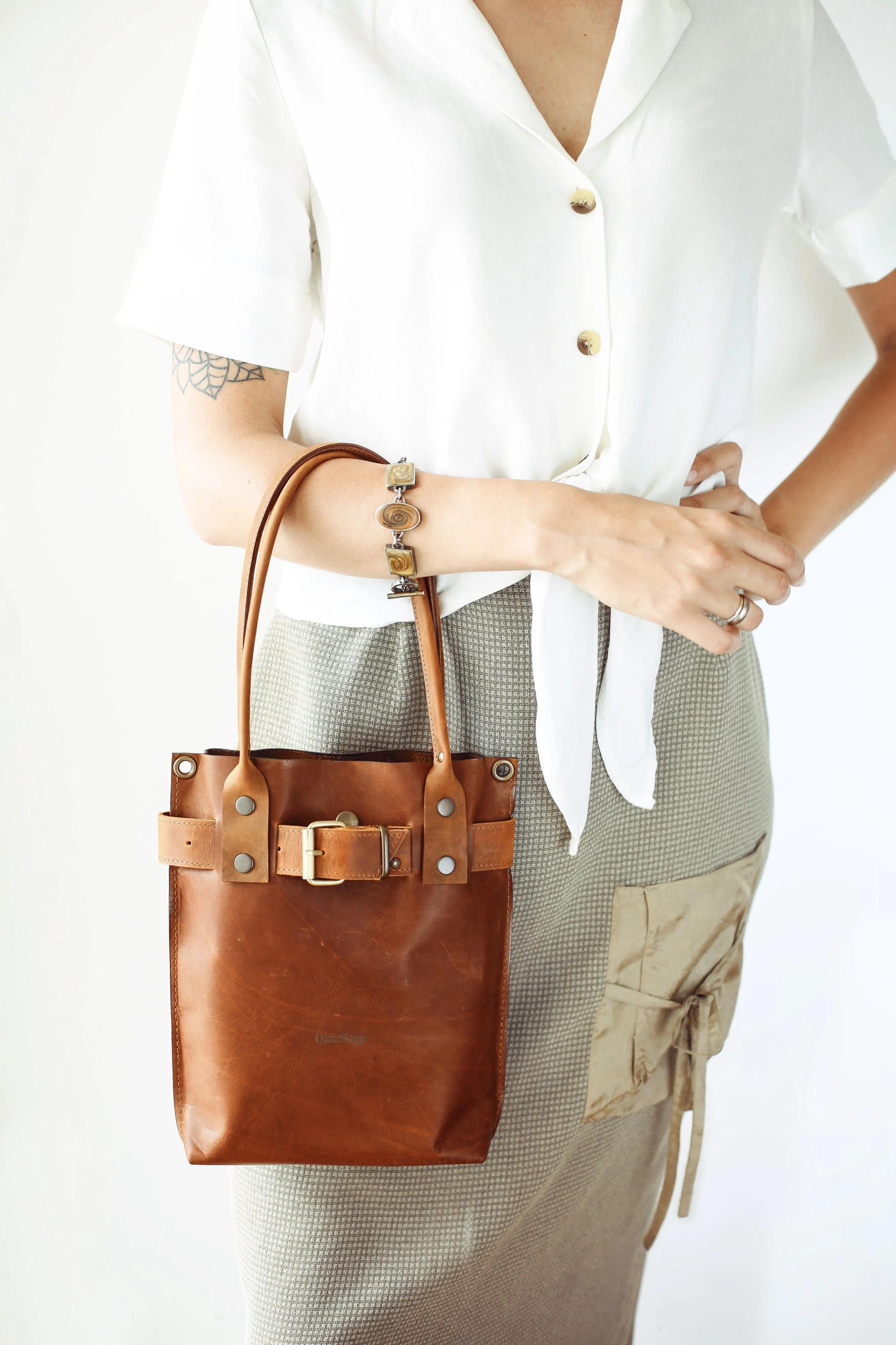 Brown Leather Handbag