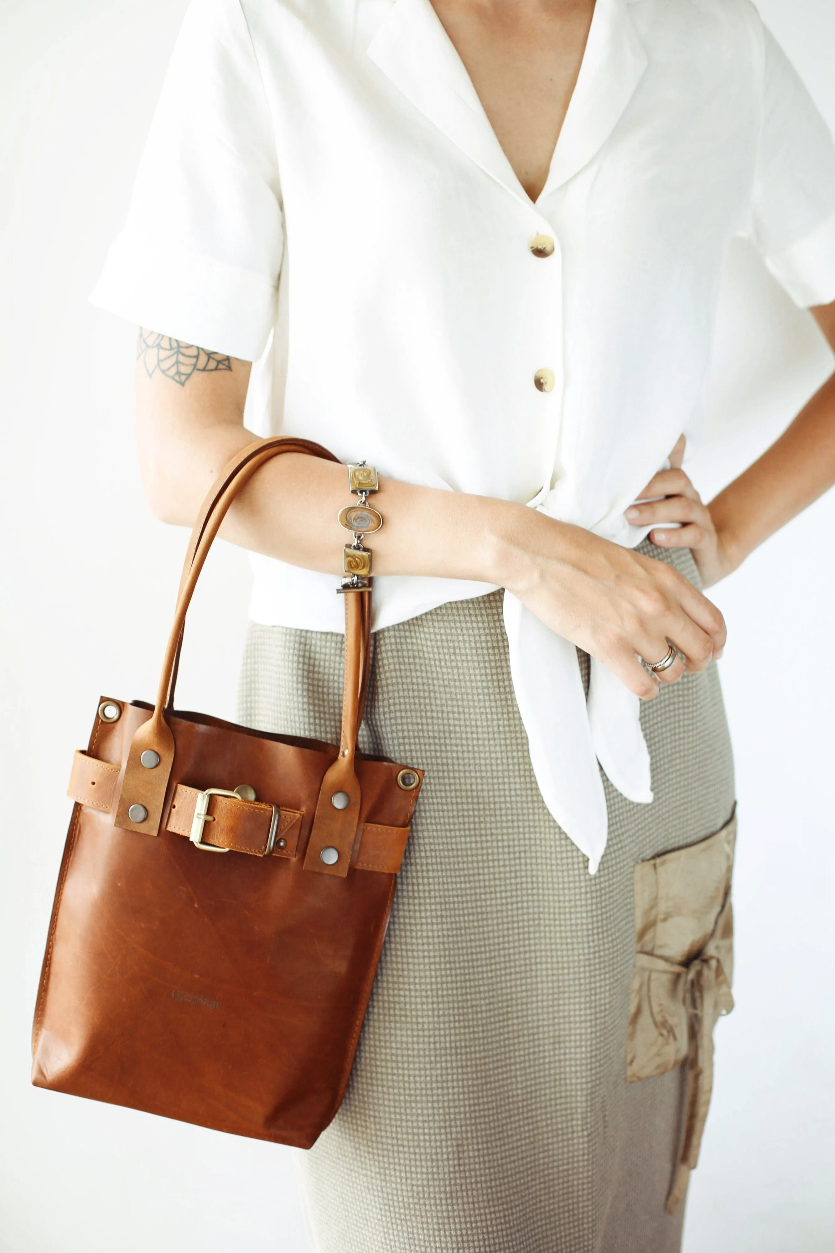 Brown Leather Handbag