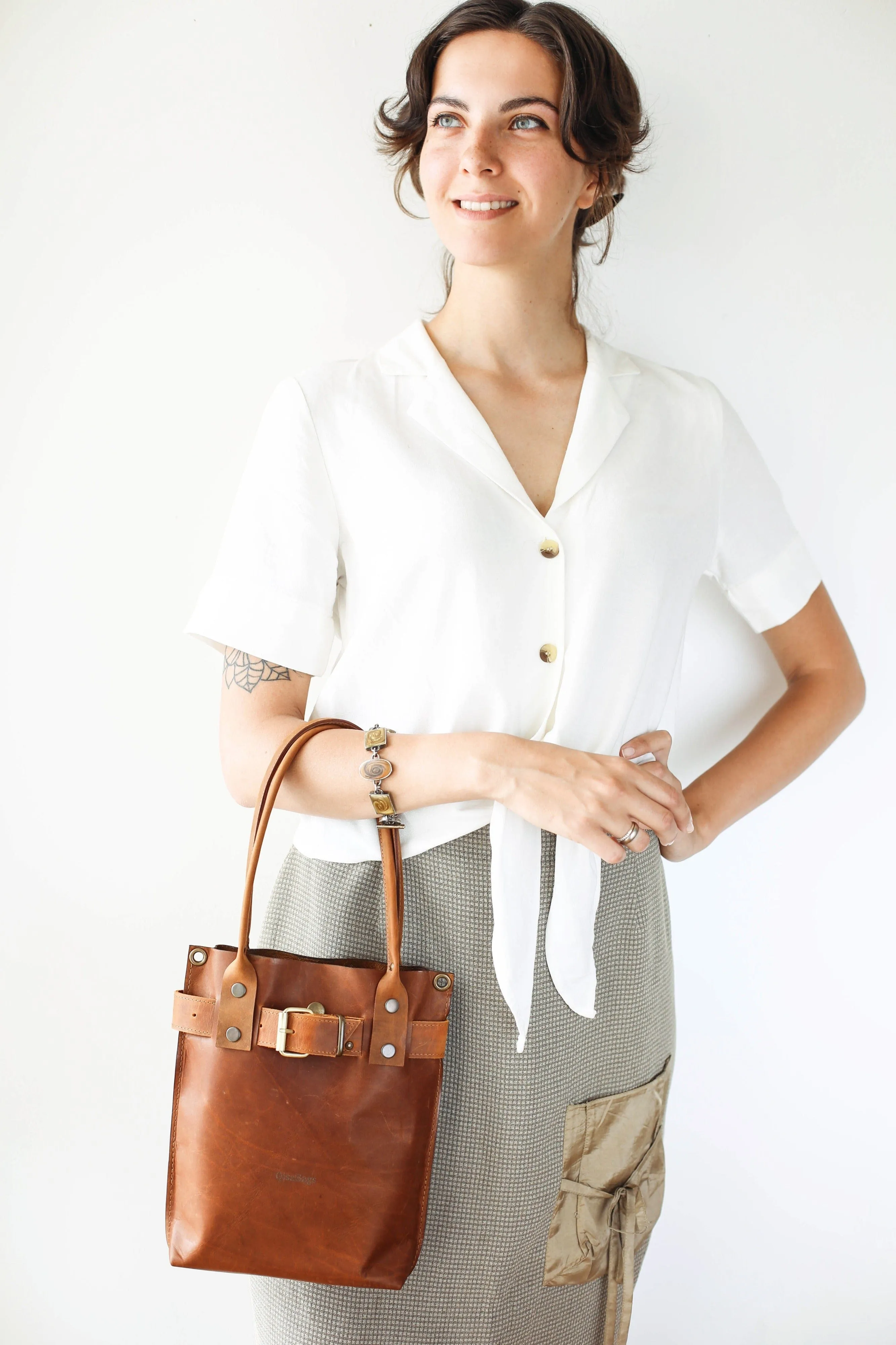 Brown Leather Handbag