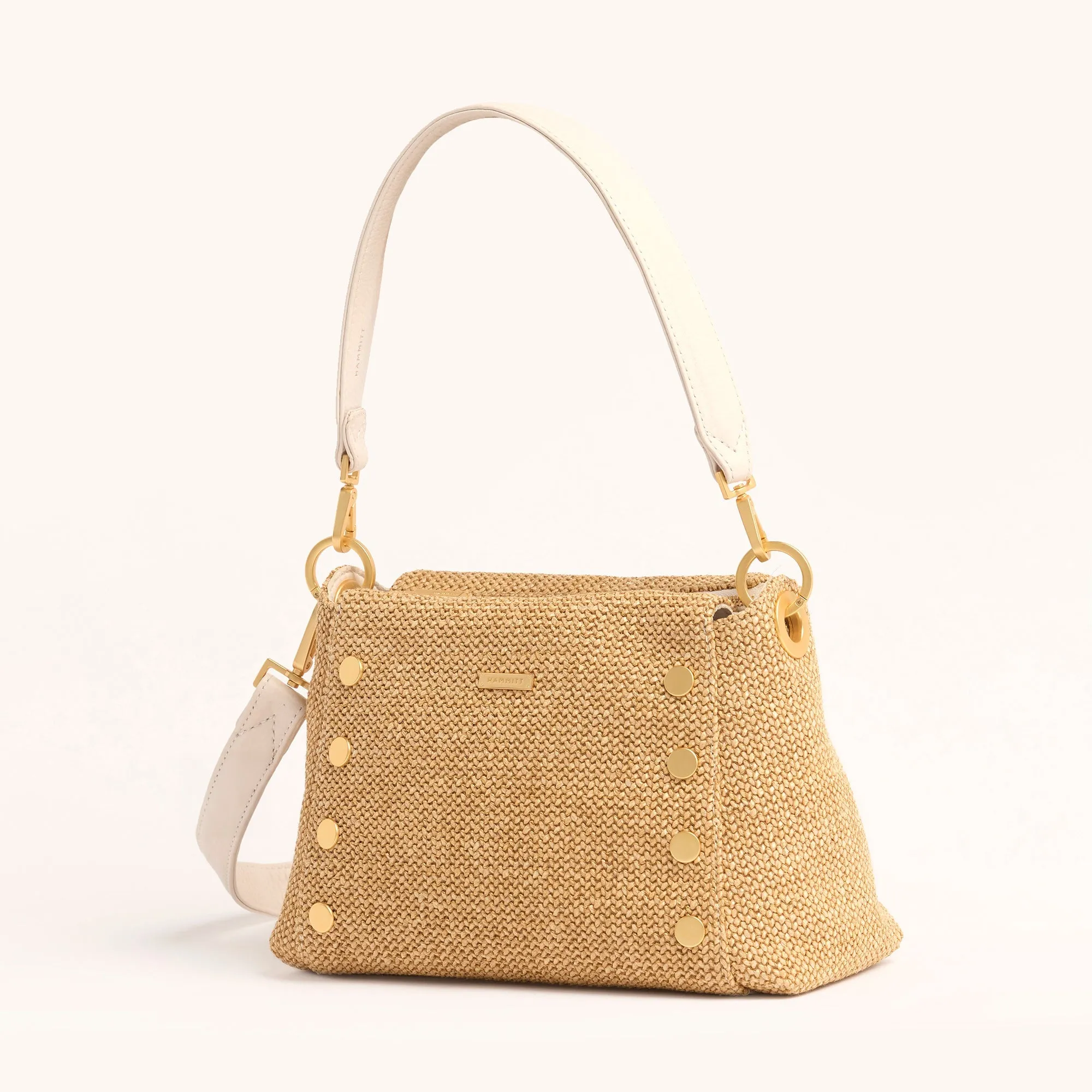 Bryant | Calla Lily White Raffia/Brushed Gold | Med