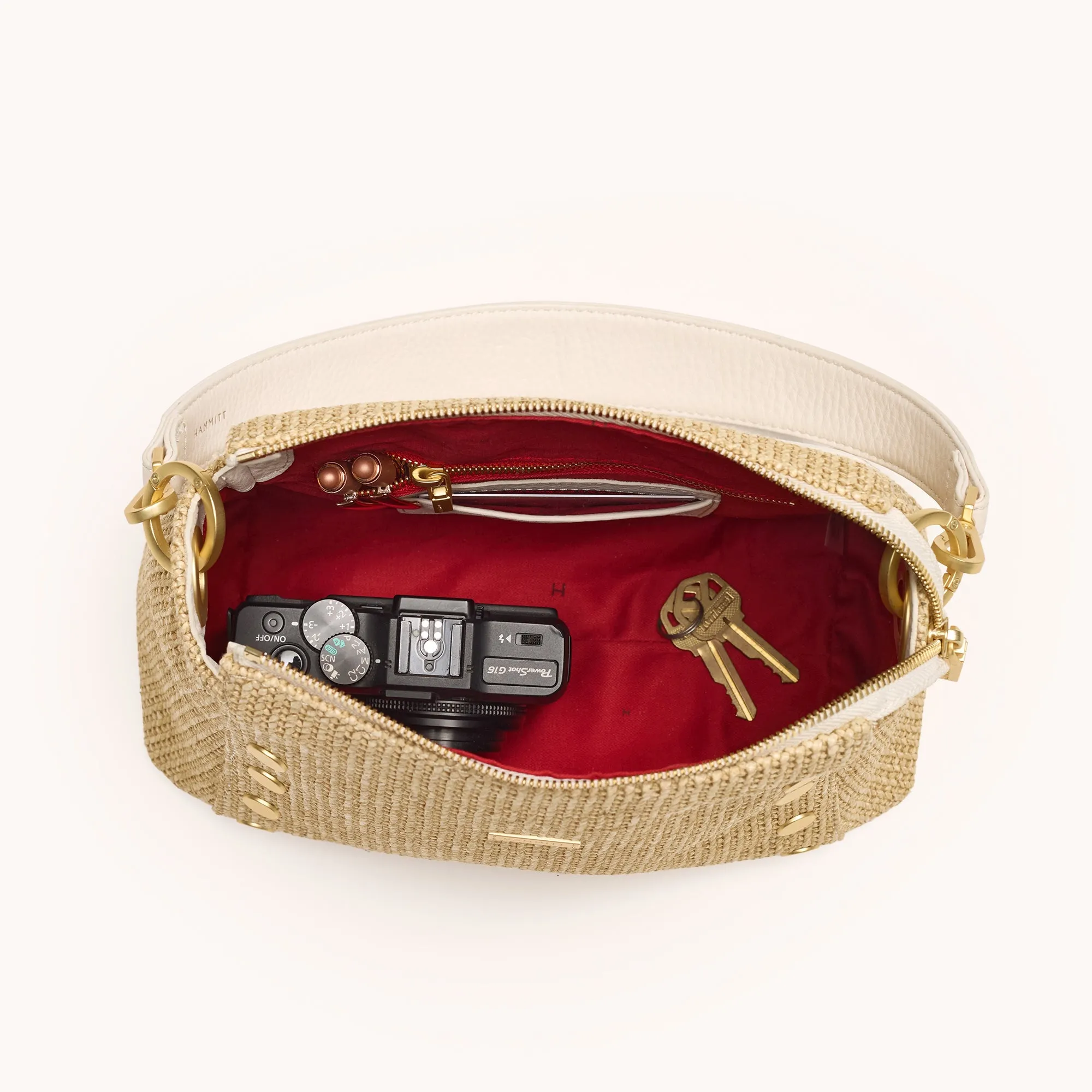 Bryant | Calla Lily White Raffia/Brushed Gold | Med