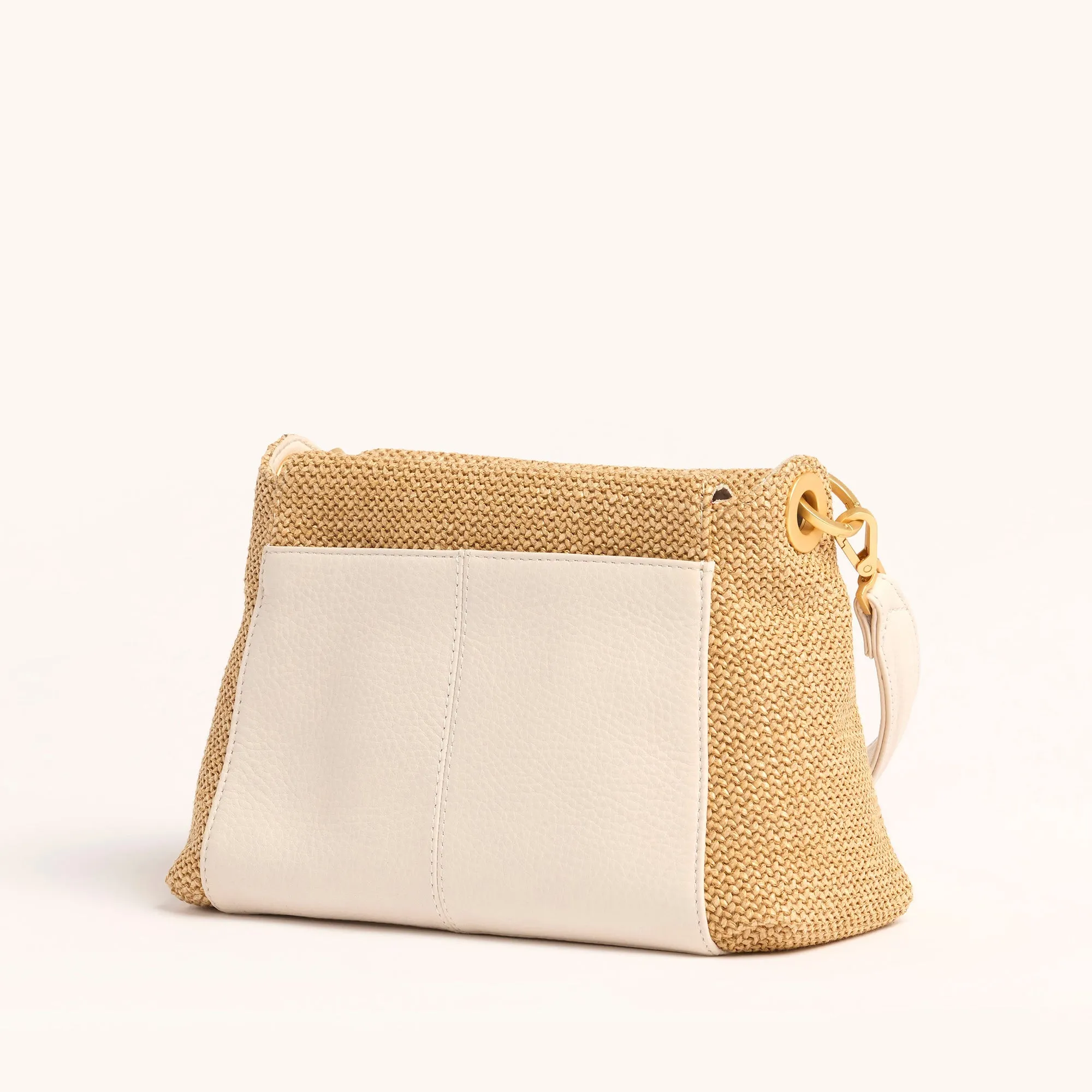 Bryant | Calla Lily White Raffia/Brushed Gold | Med