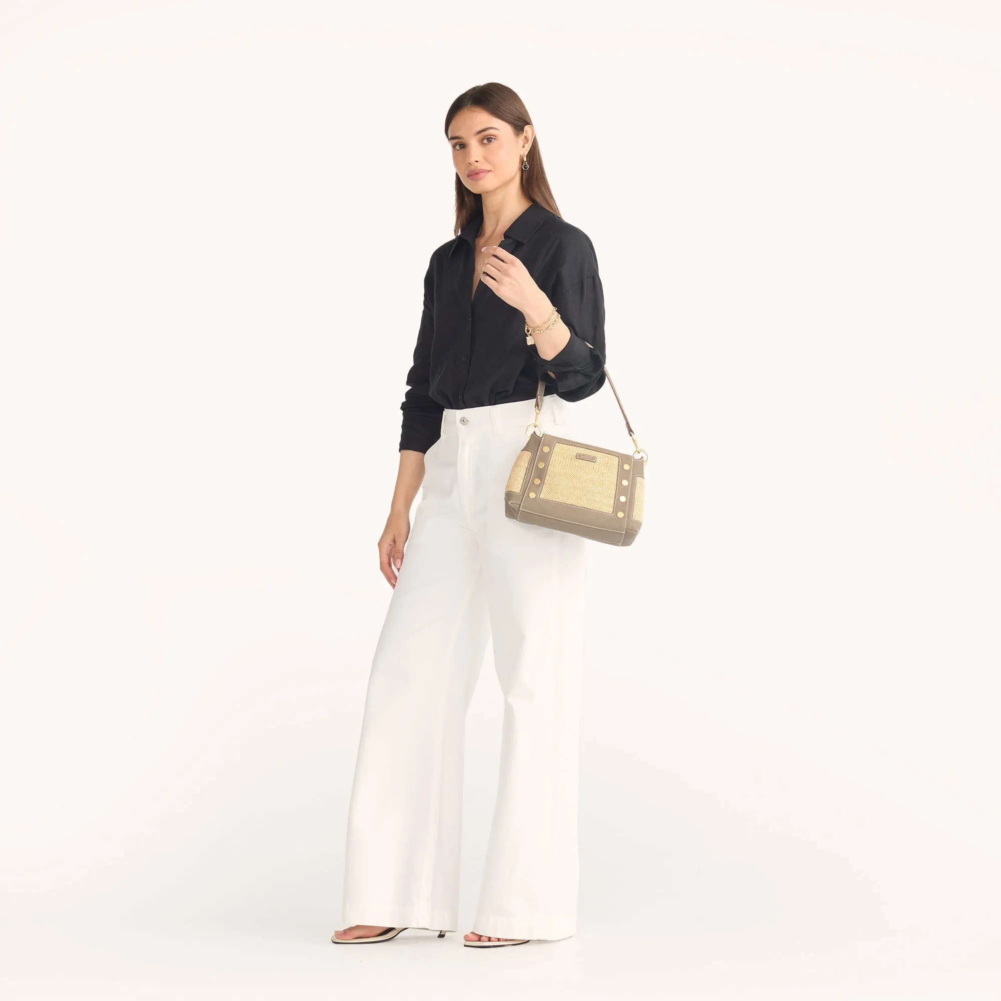 Bryant | Pewter Raffia/Brushed Gold | Med