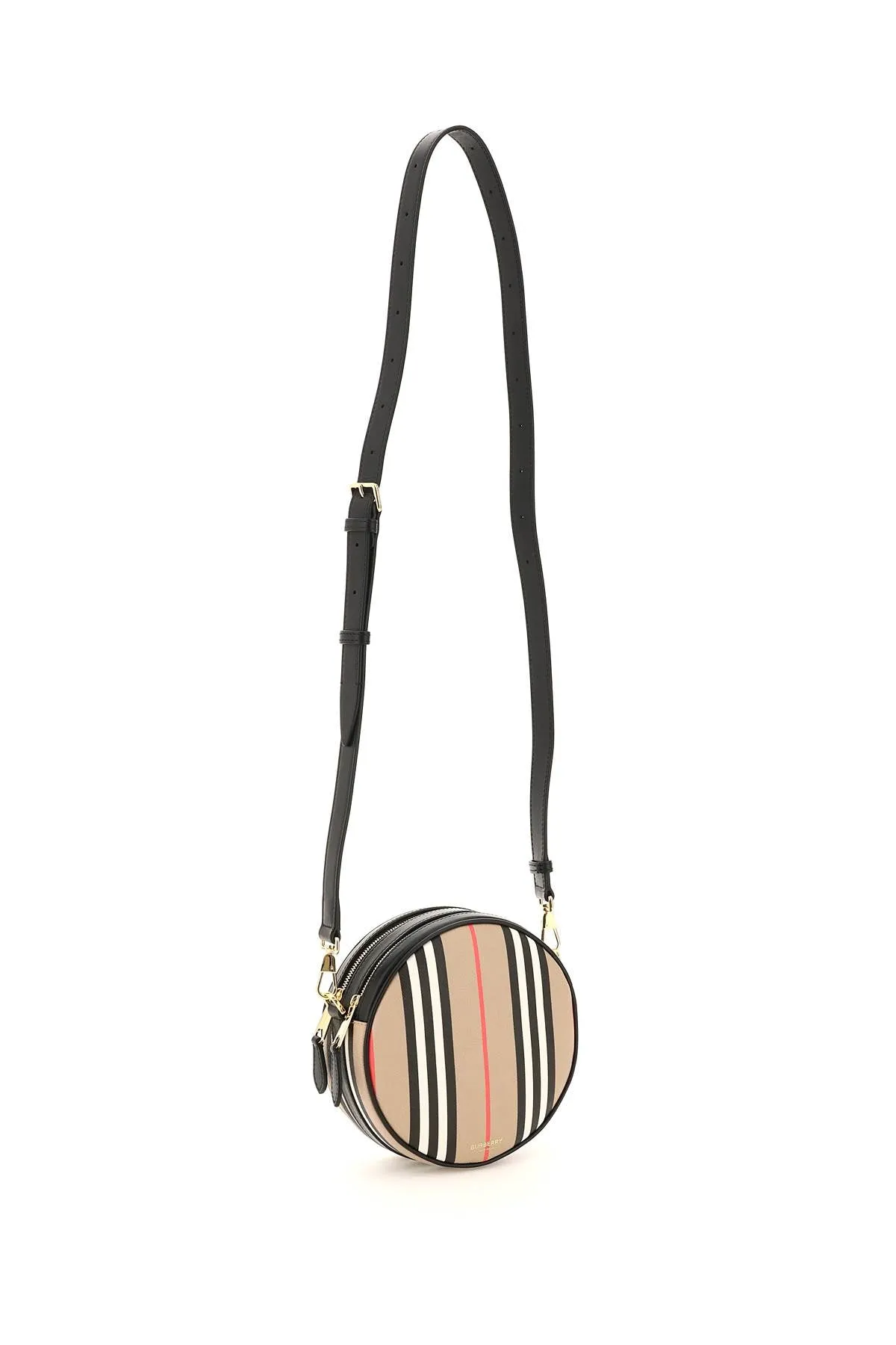 Burberry Louise Striped Zipped Crossbody Bag