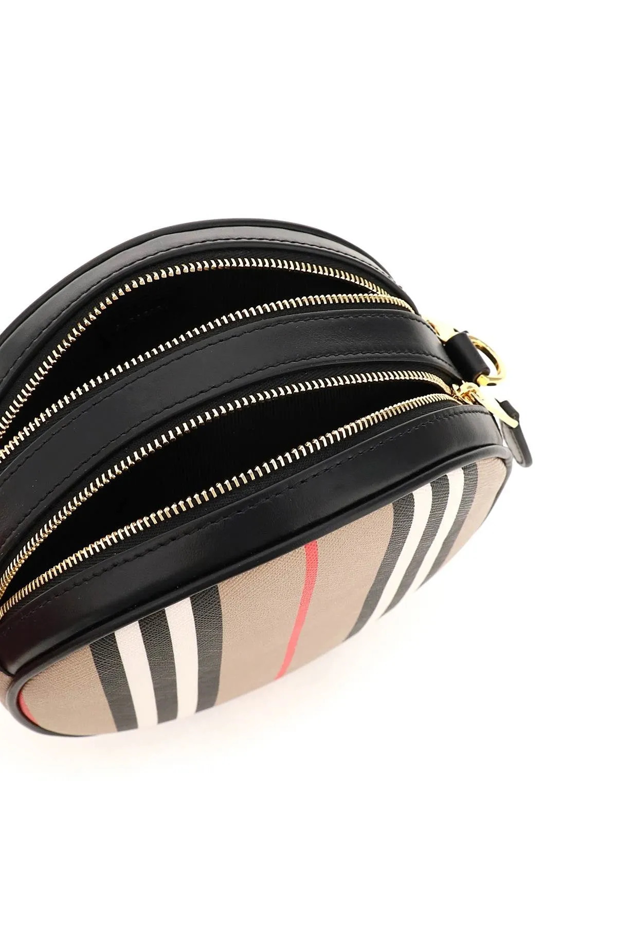 Burberry Louise Striped Zipped Crossbody Bag