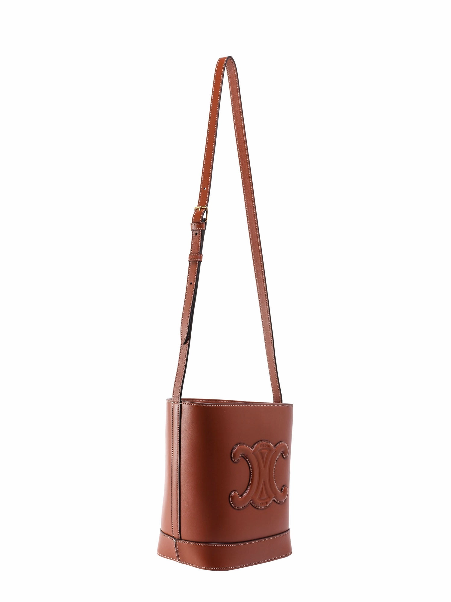 Celine Logo Embossed Small Bucket Bag