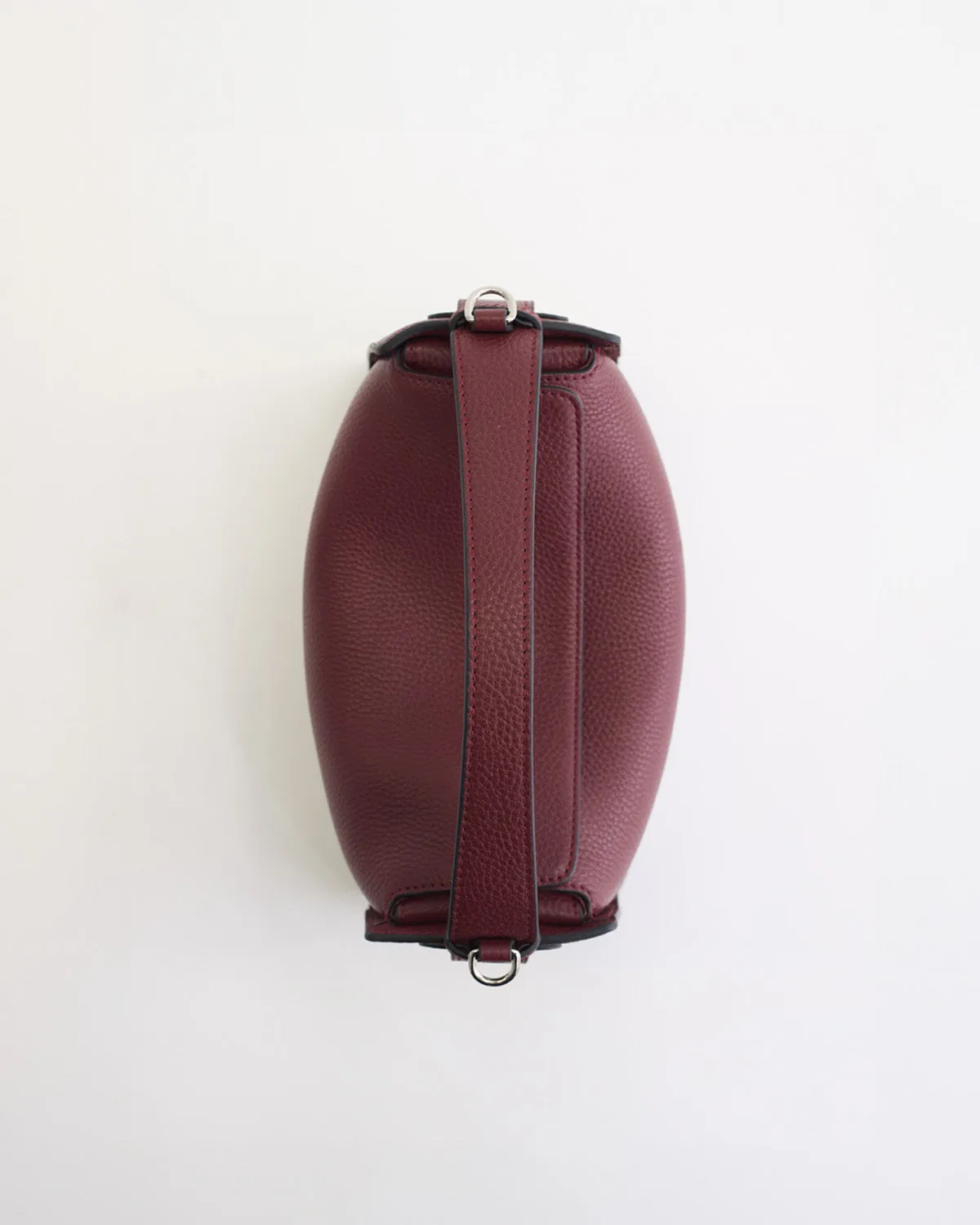 Clementine Bag: Burgundy Pebbled Leather