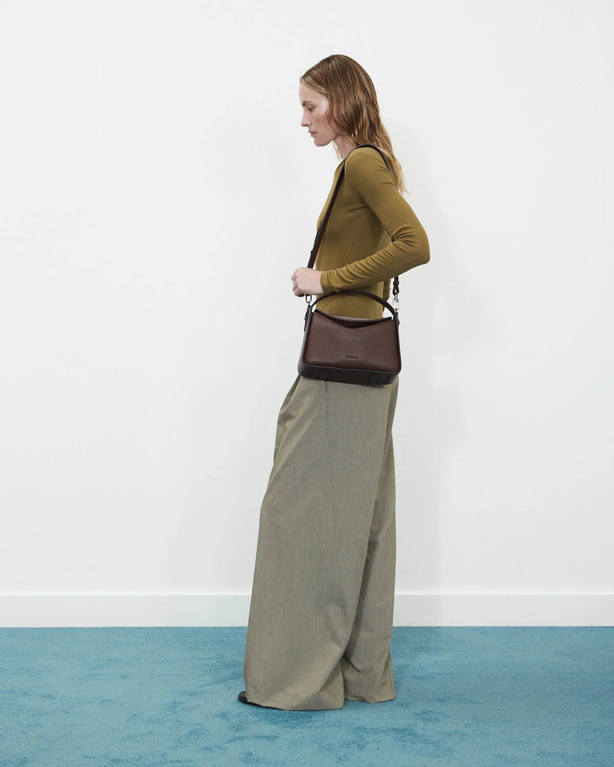 Clementine Bag: Coffee Pebbled Leather