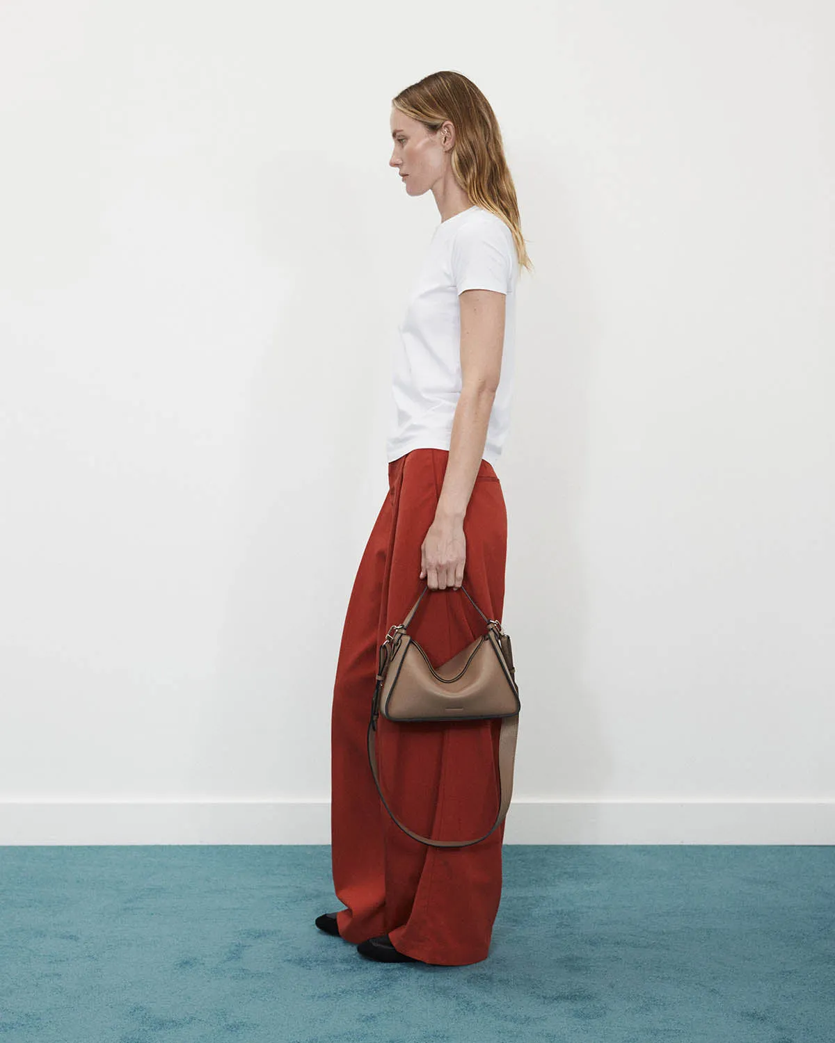Clementine Bag: Taupe Pebbled Leather