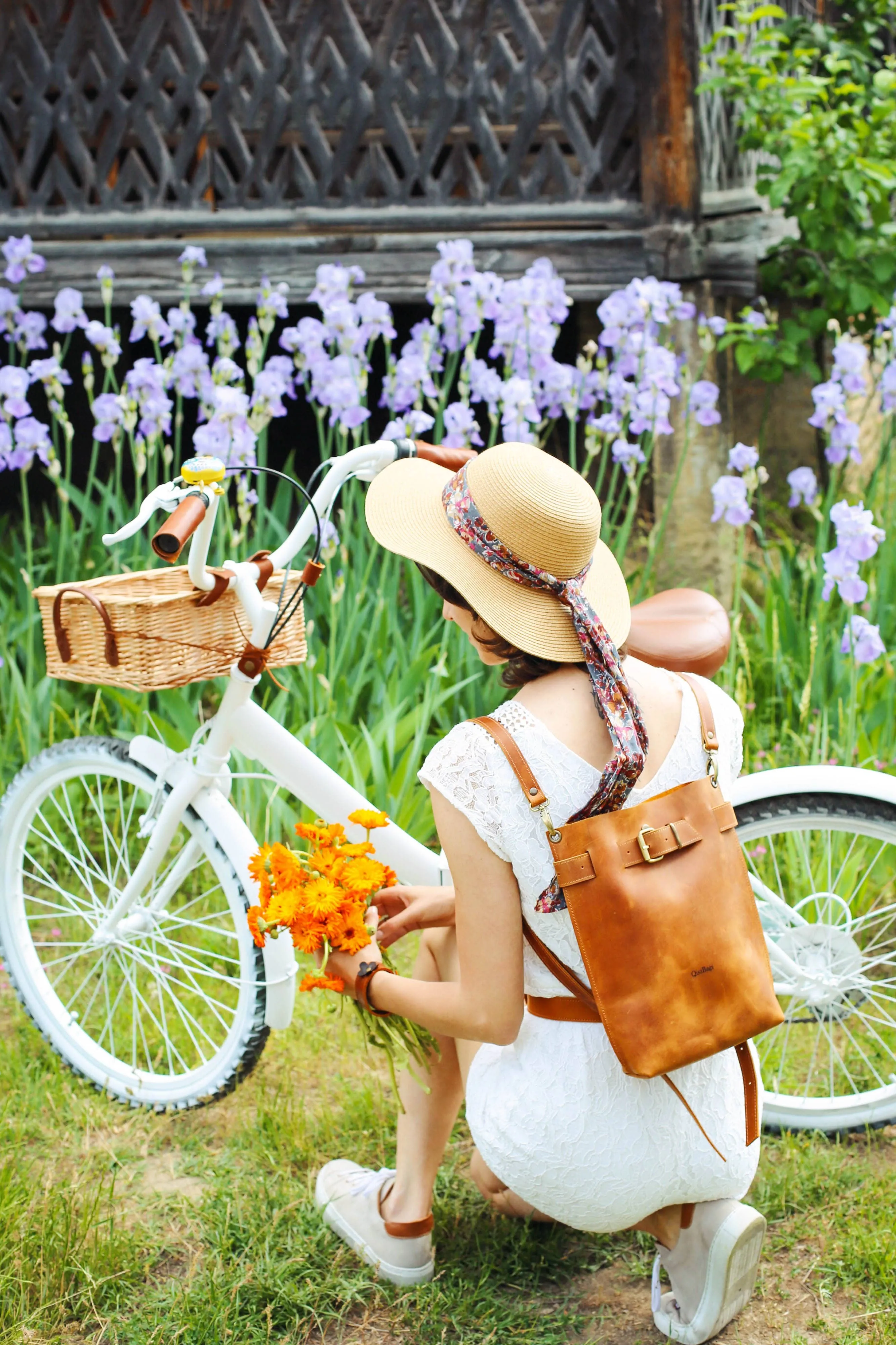 Cognac Brown Leather Bag