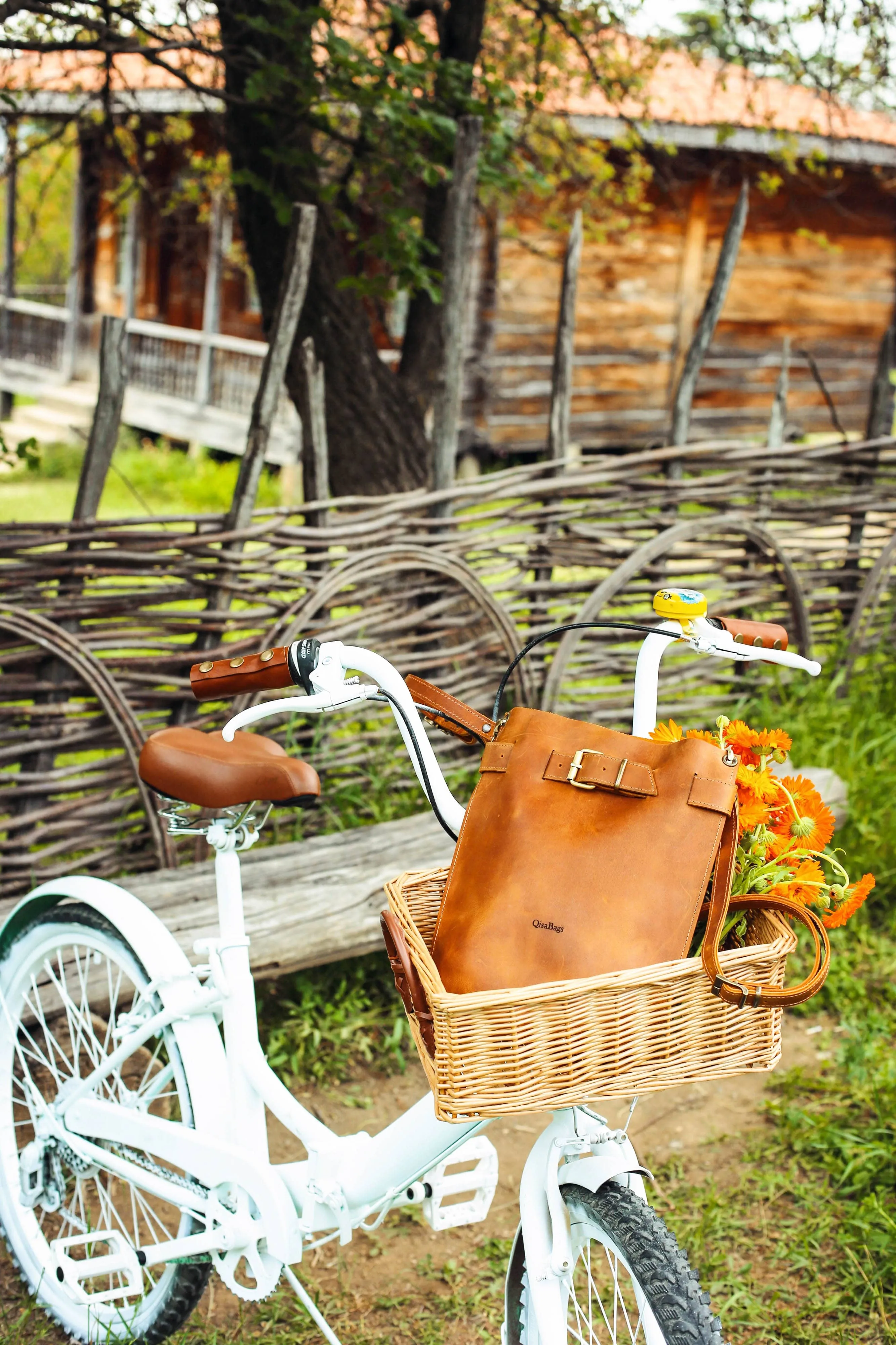 Cognac Brown Leather Bag