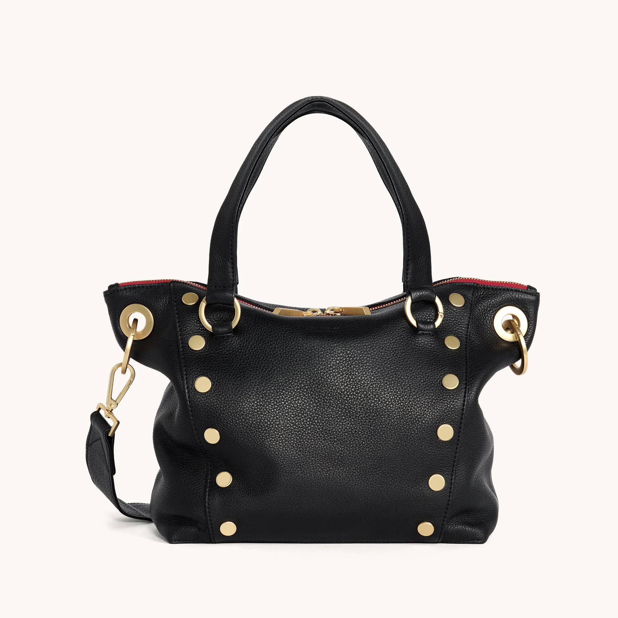 Daniel | Black/Brushed Gold Red Zip | Med