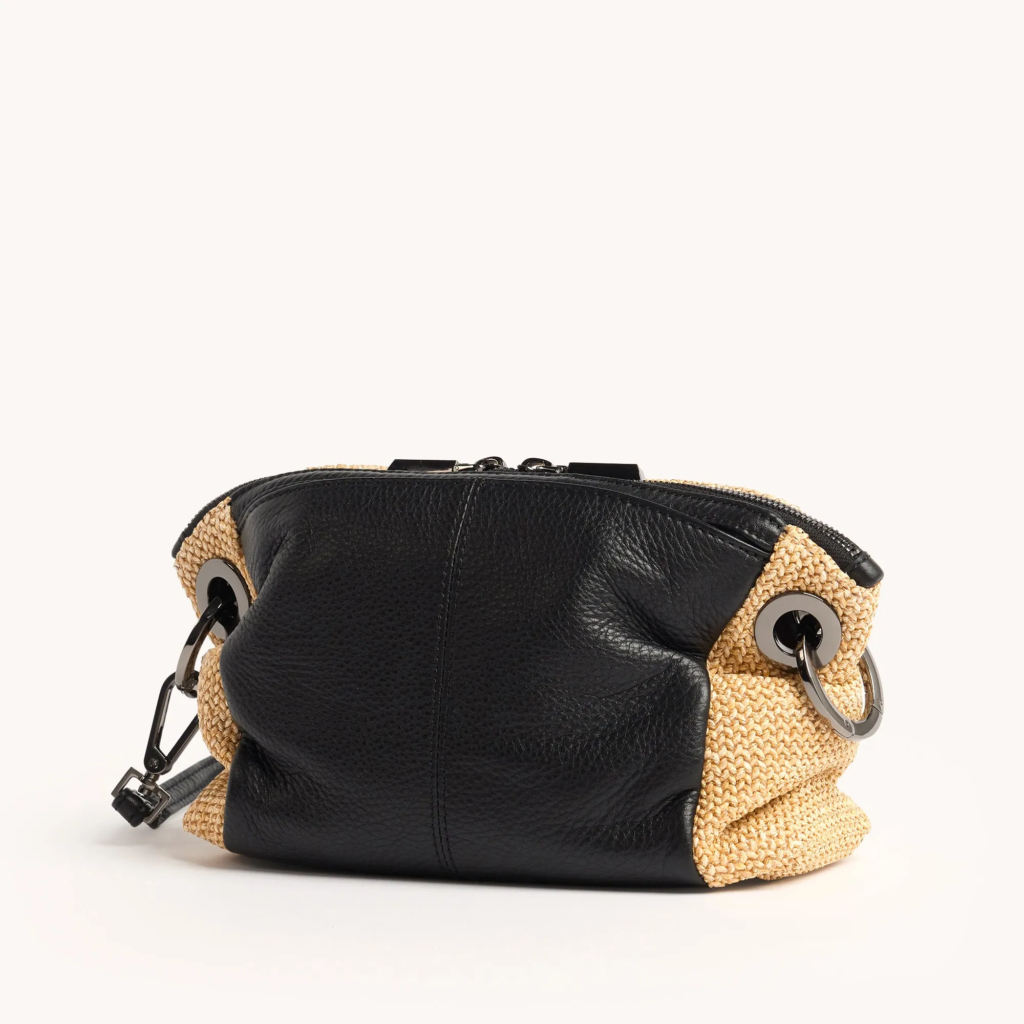 Daniel Crossbody Clutch | Chaparral Raffia/Gunmetal | Sml