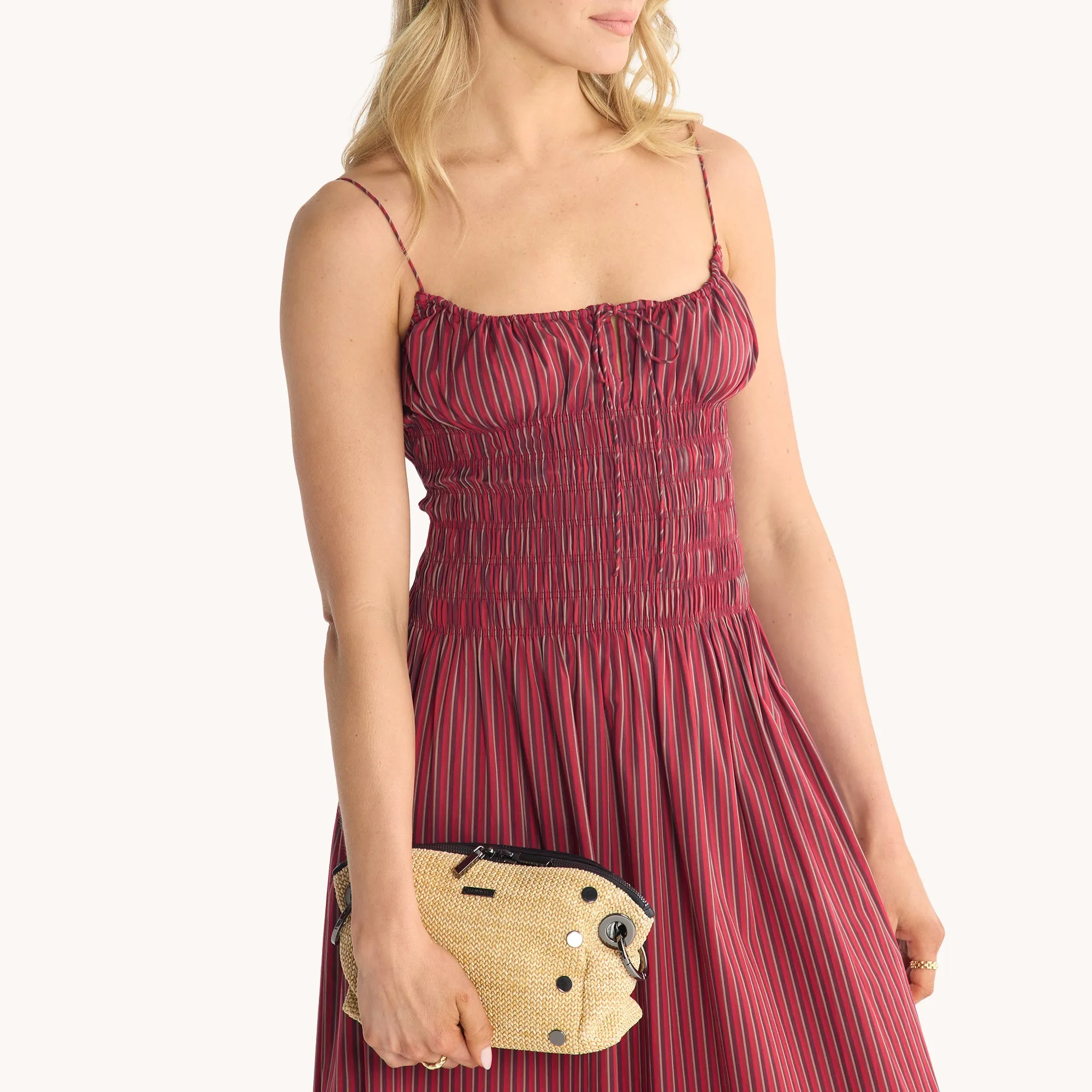 Daniel Crossbody Clutch | Chaparral Raffia/Gunmetal | Sml