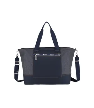 Denim East/West Tote