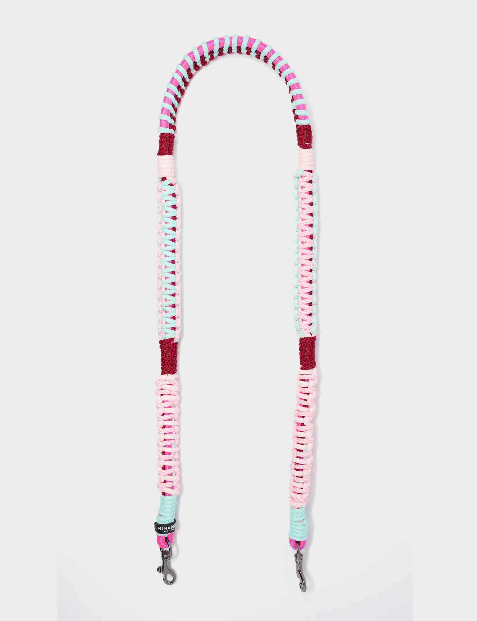 Detachable Shoulder Strap - Fuchsia. Pink and Blue Handwoven Paracord