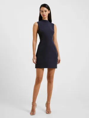 Echo Crepe Mock Neck Mini Dress