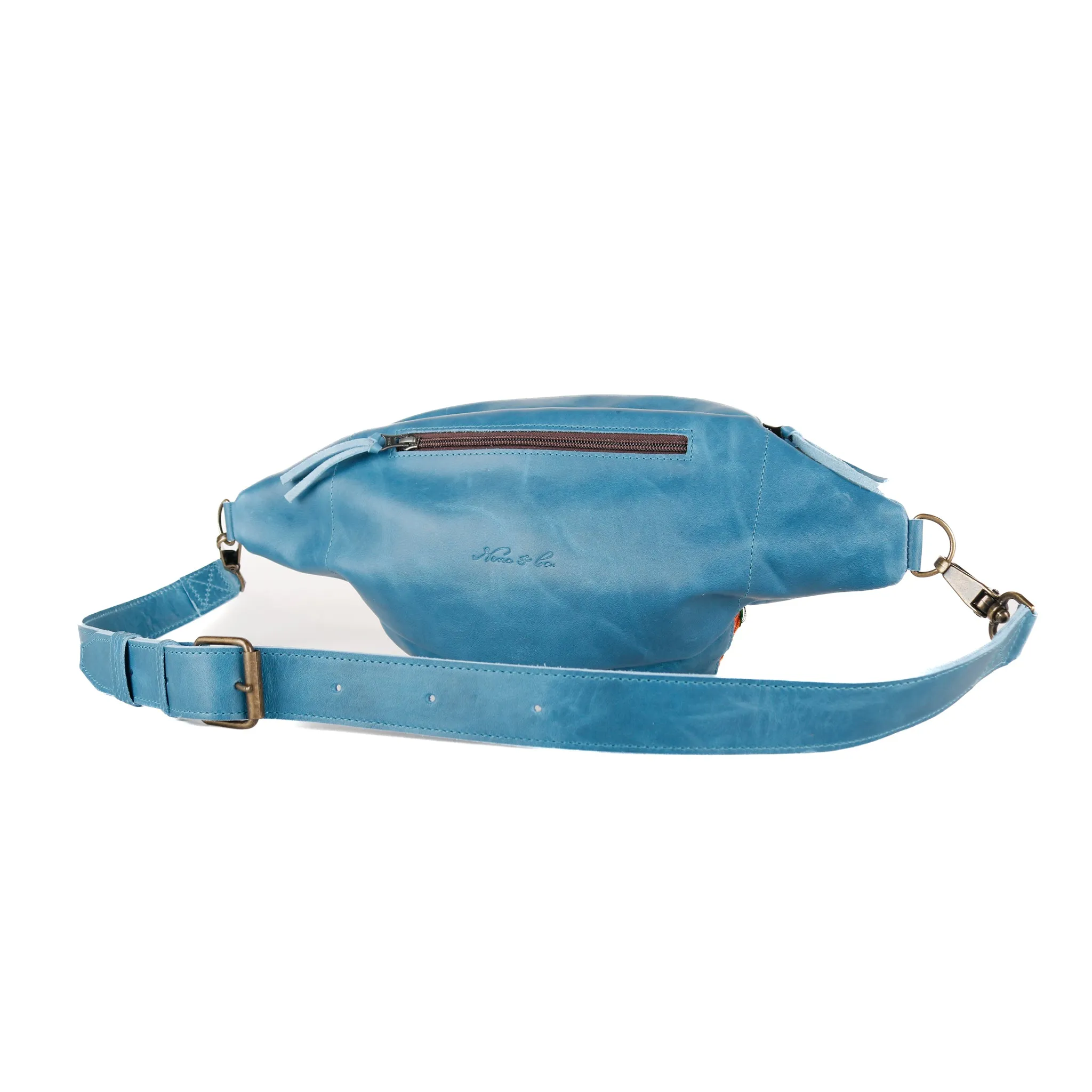 EL DON MANNY PACK WITH JADE - OOAK HUIPIL - CERULEAN - NO. 15539
