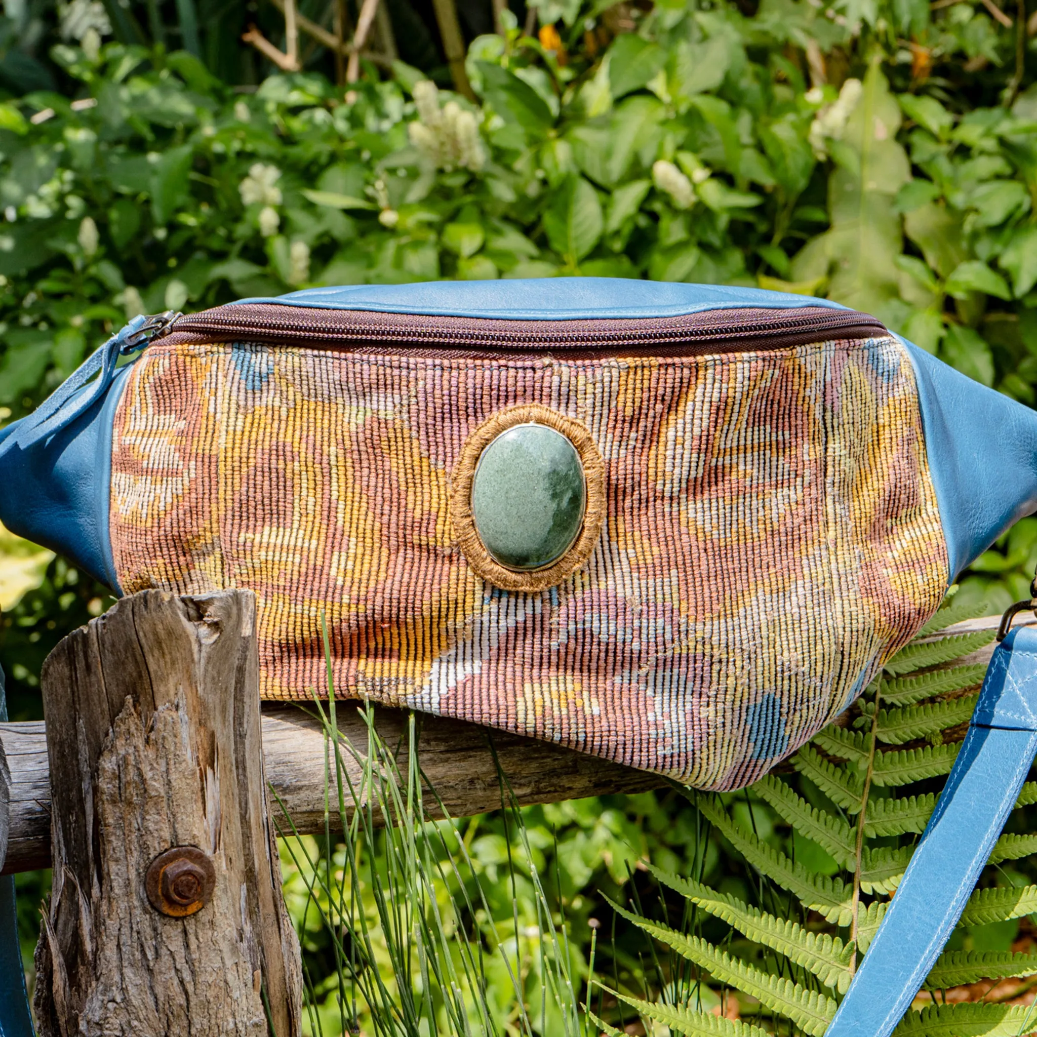 EL DON MANNY PACK WITH JADE - OOAK HUIPIL - CERULEAN - NO. 15539