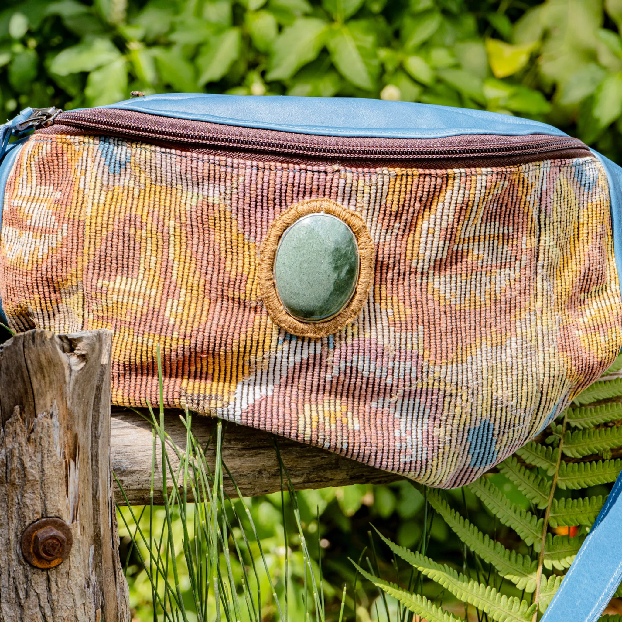 EL DON MANNY PACK WITH JADE - OOAK HUIPIL - CERULEAN - NO. 15539