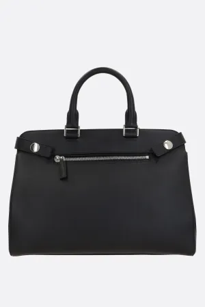 Gem large tote bag in smooth leather