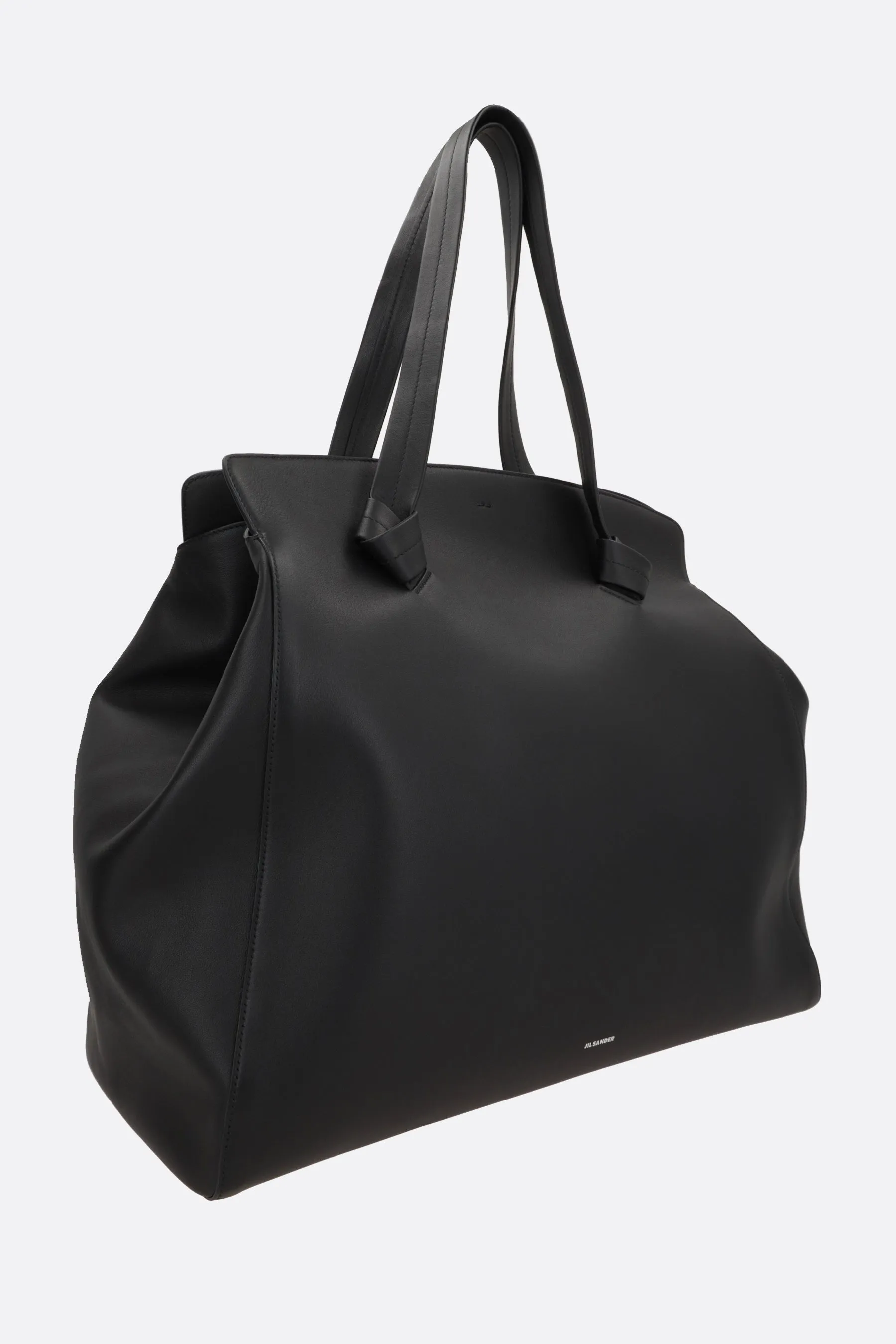 Knot large tote bag in smooth leather