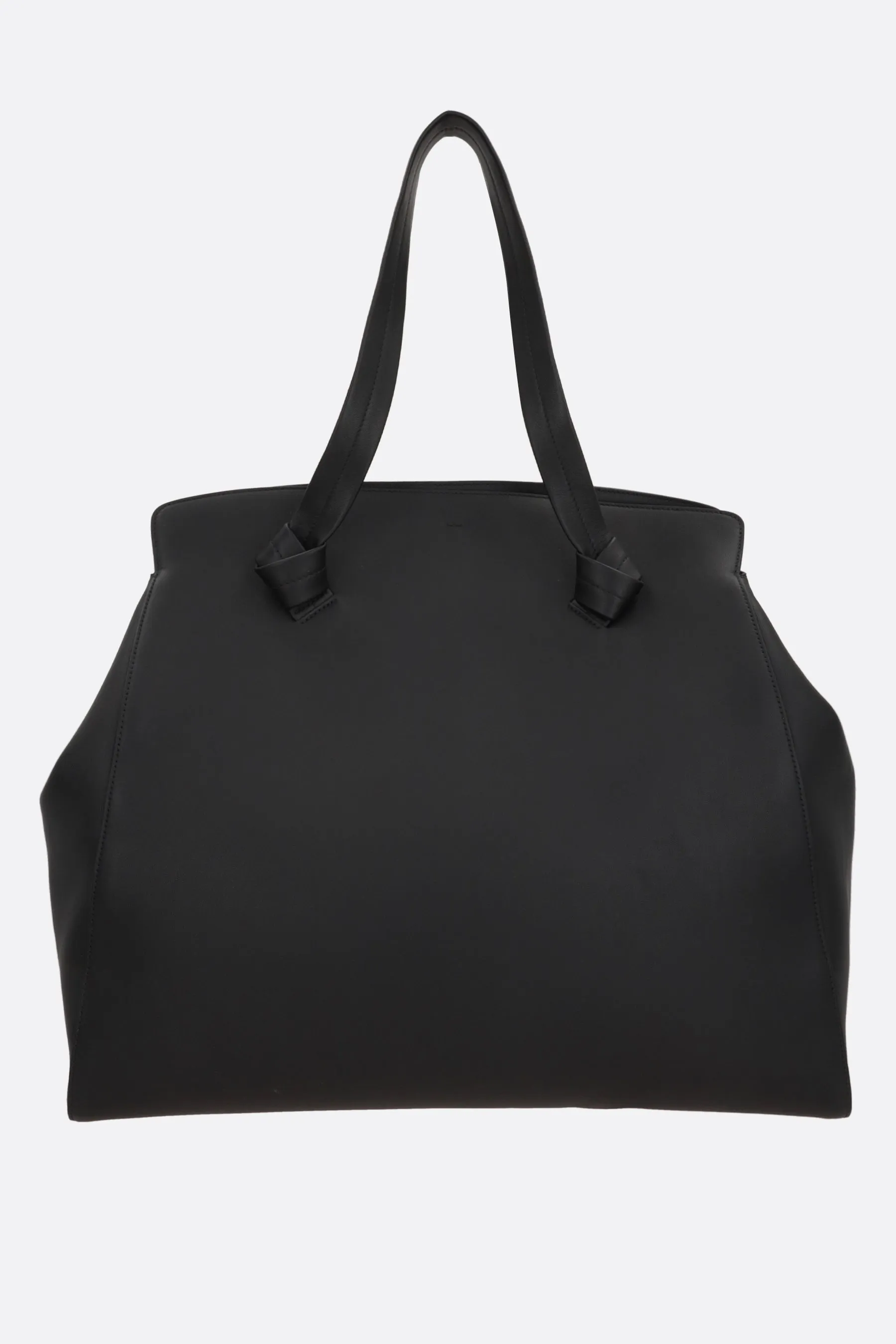 Knot large tote bag in smooth leather