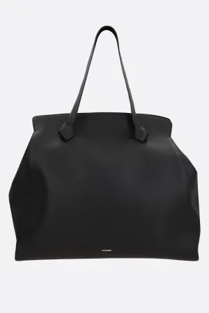 Knot large tote bag in smooth leather