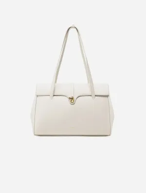 Lock Vegan Leather Tote Upgrade Edition | Coconut Cream Pebbled