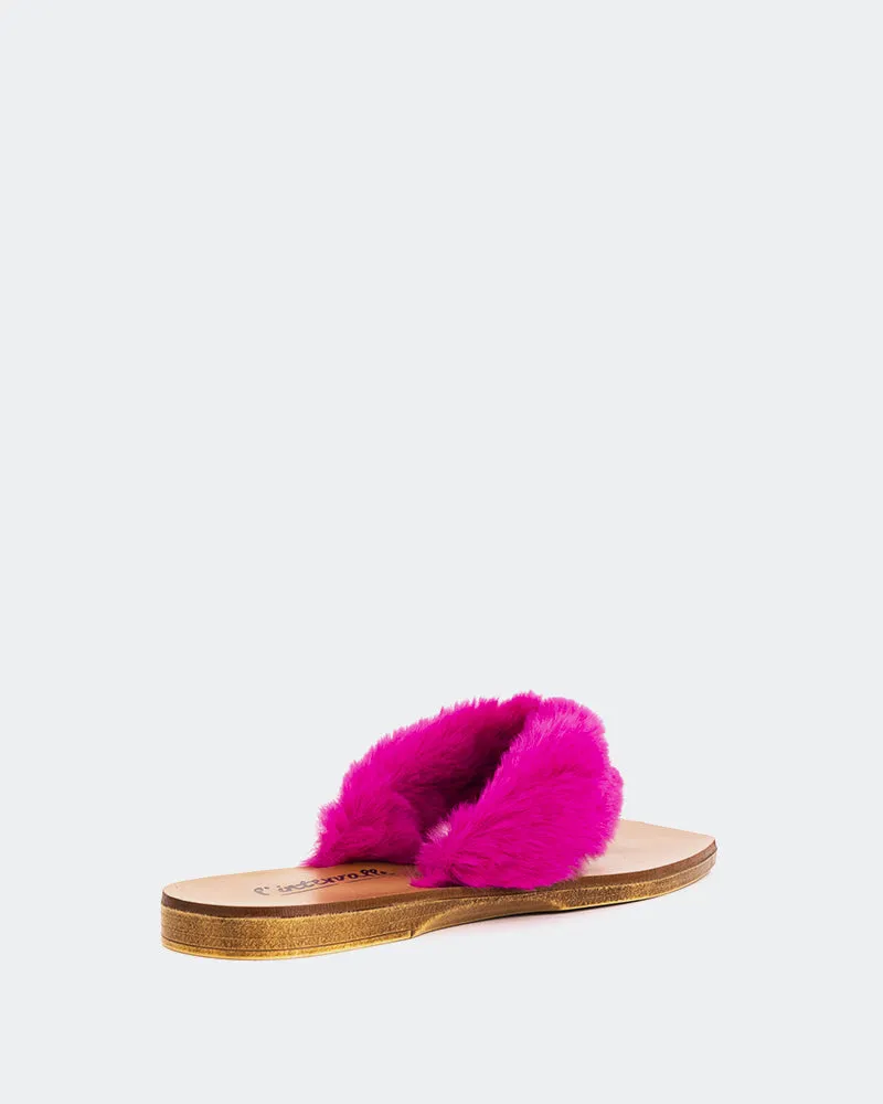 Madras Fuchsia Faux Fur