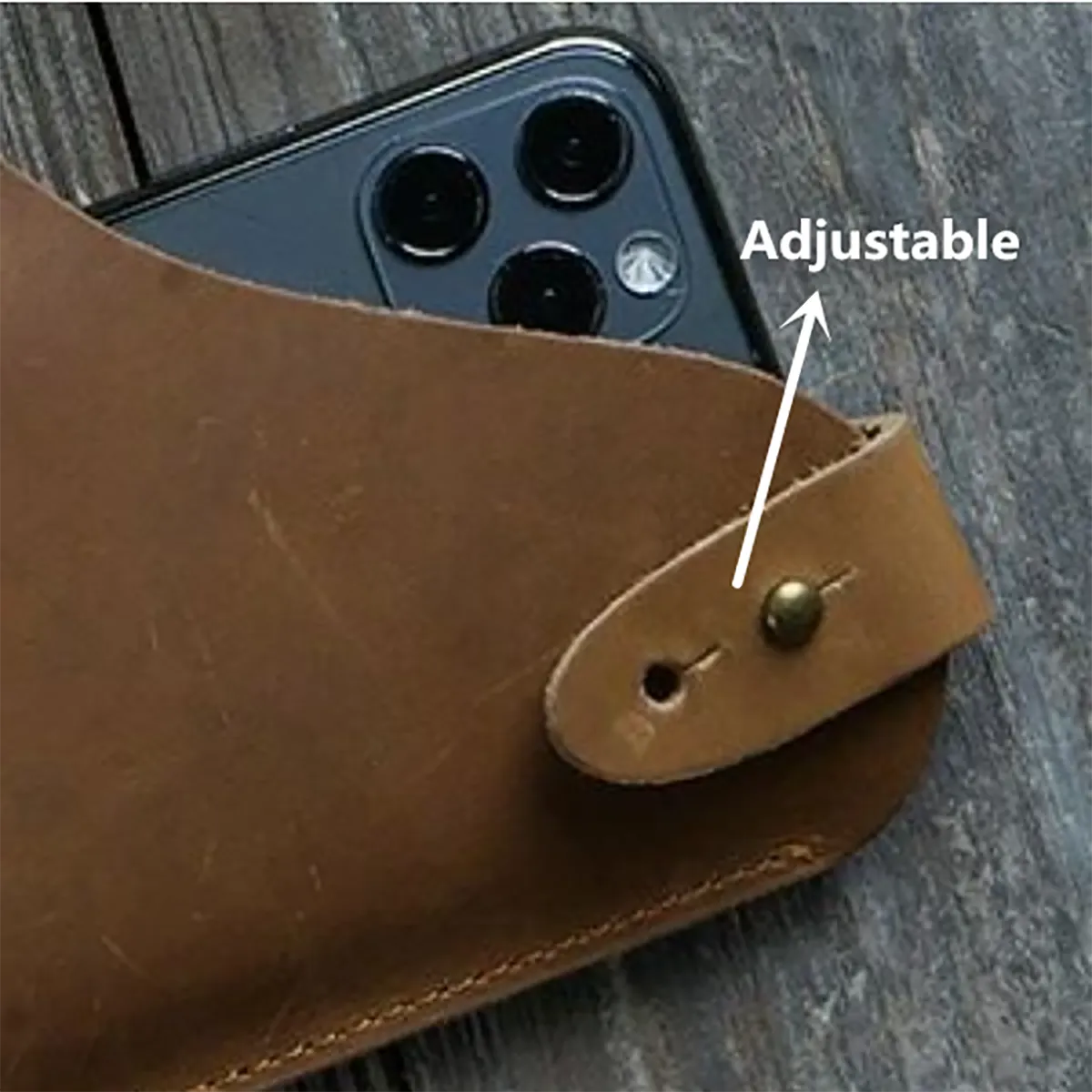 Men Genuine Leather Ultra-thin Horizontal Tactical 6.5 Inch Phone Bag Belt Sheath