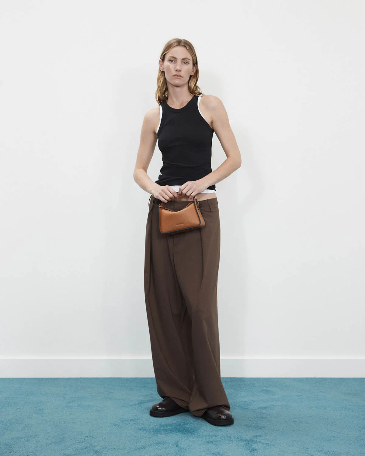 Mini Clementine Bag: Tan Pebbled Leather