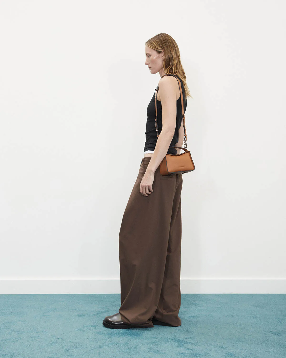 Mini Clementine Bag: Tan Pebbled Leather