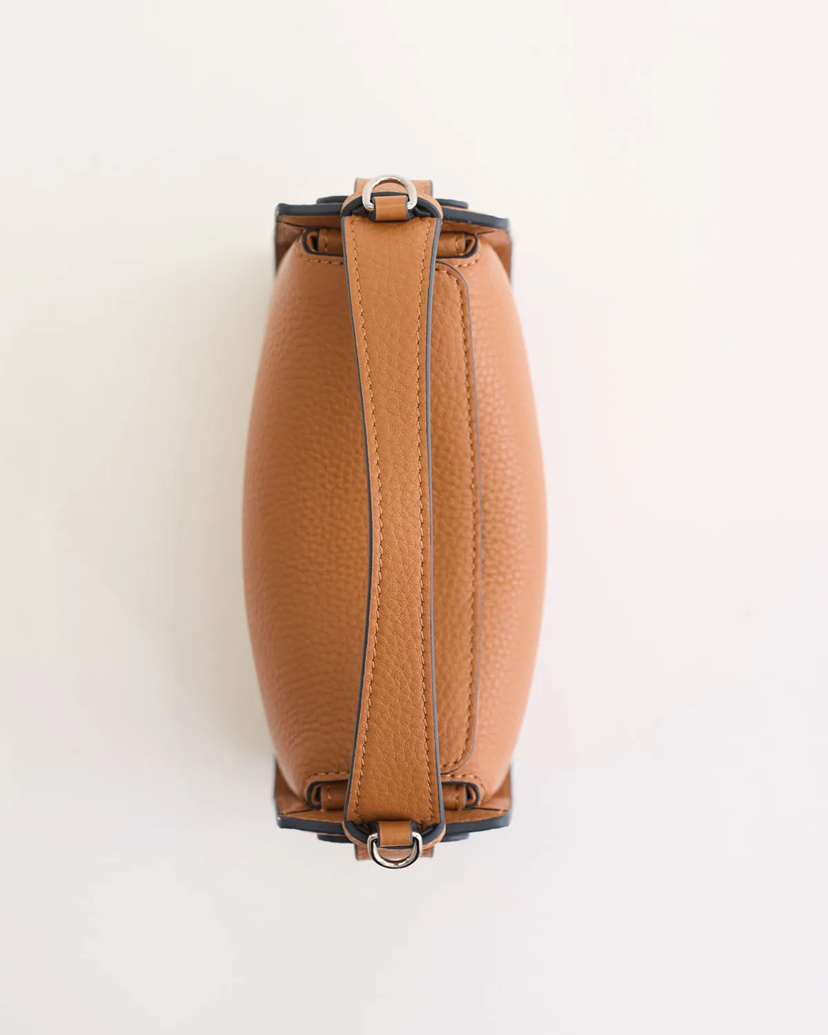 Mini Clementine Bag: Tan Pebbled Leather
